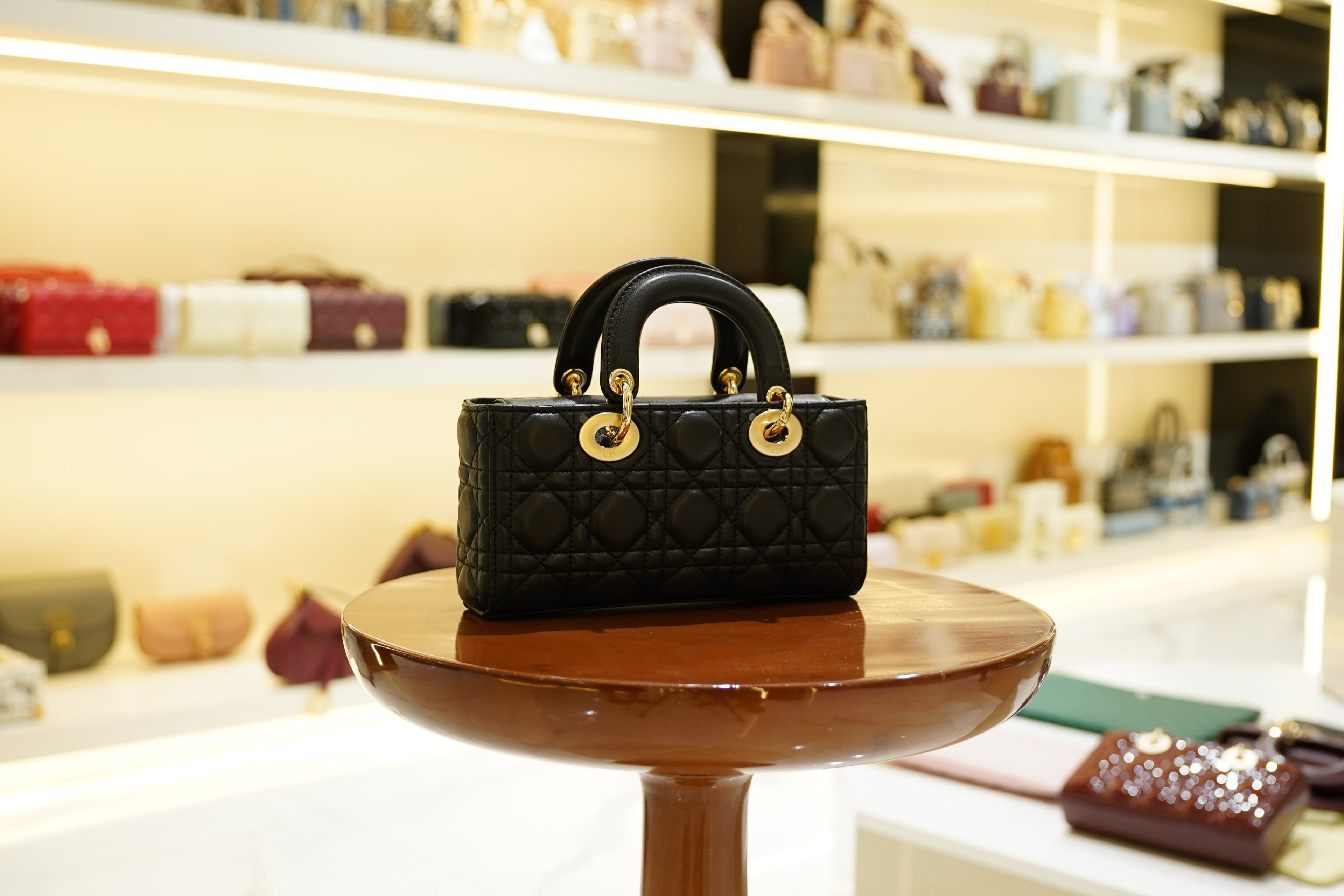 Dior | D-Joy Bag – Lambskin – Black – Gold Hardware