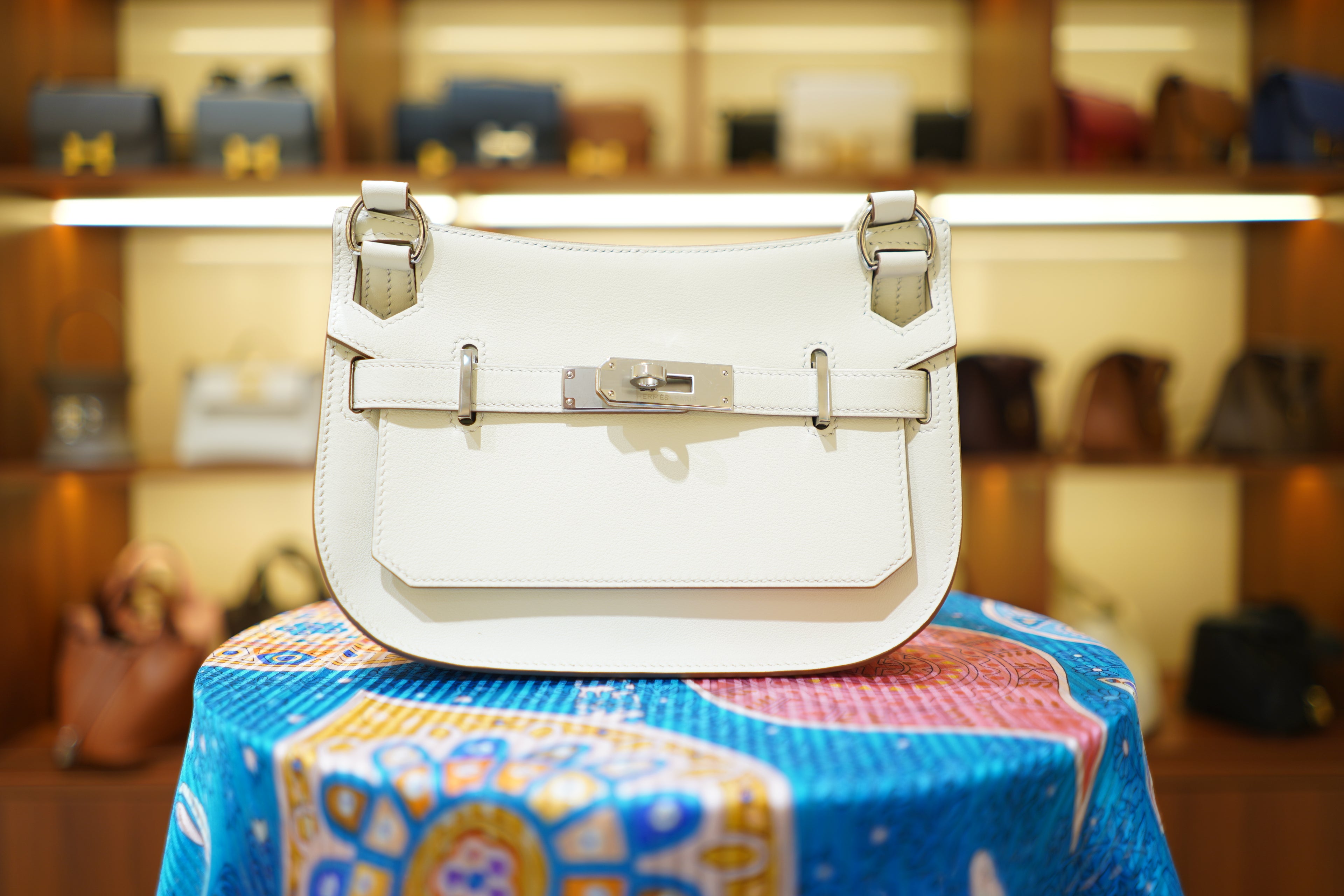 Hermes | Jypsiere – Leather – White – Silver Hardware