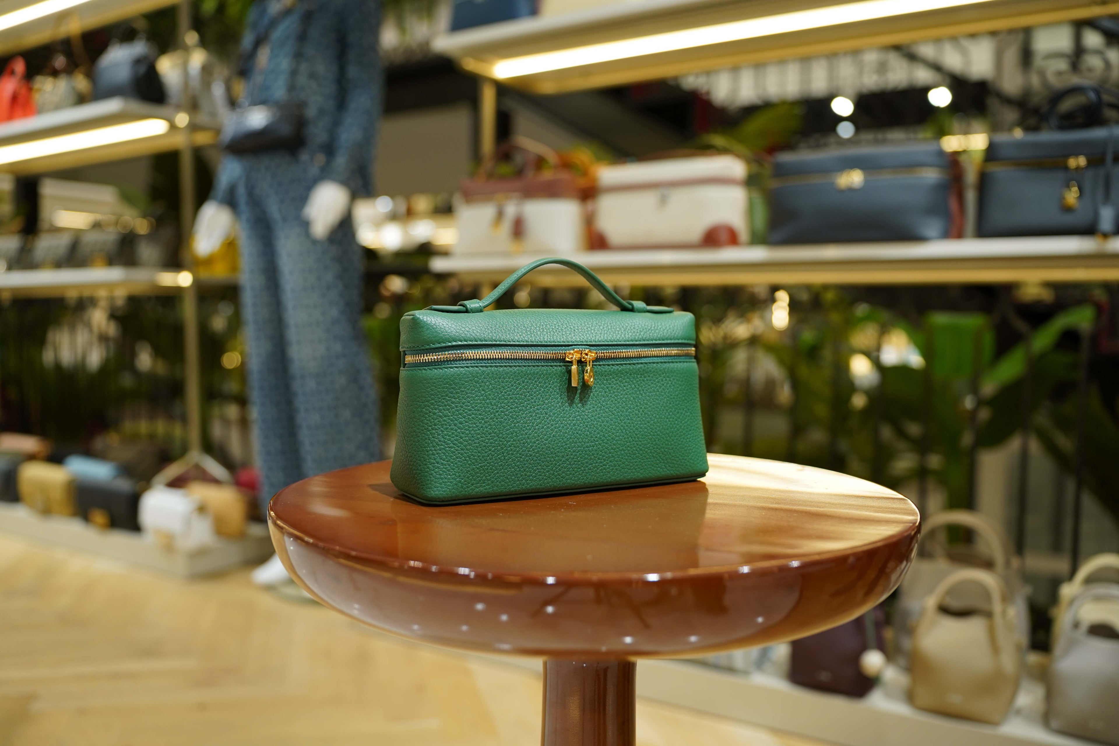 Loro Piana | Extra-Pocket-L19 – Leather – Green – Gold Hardware