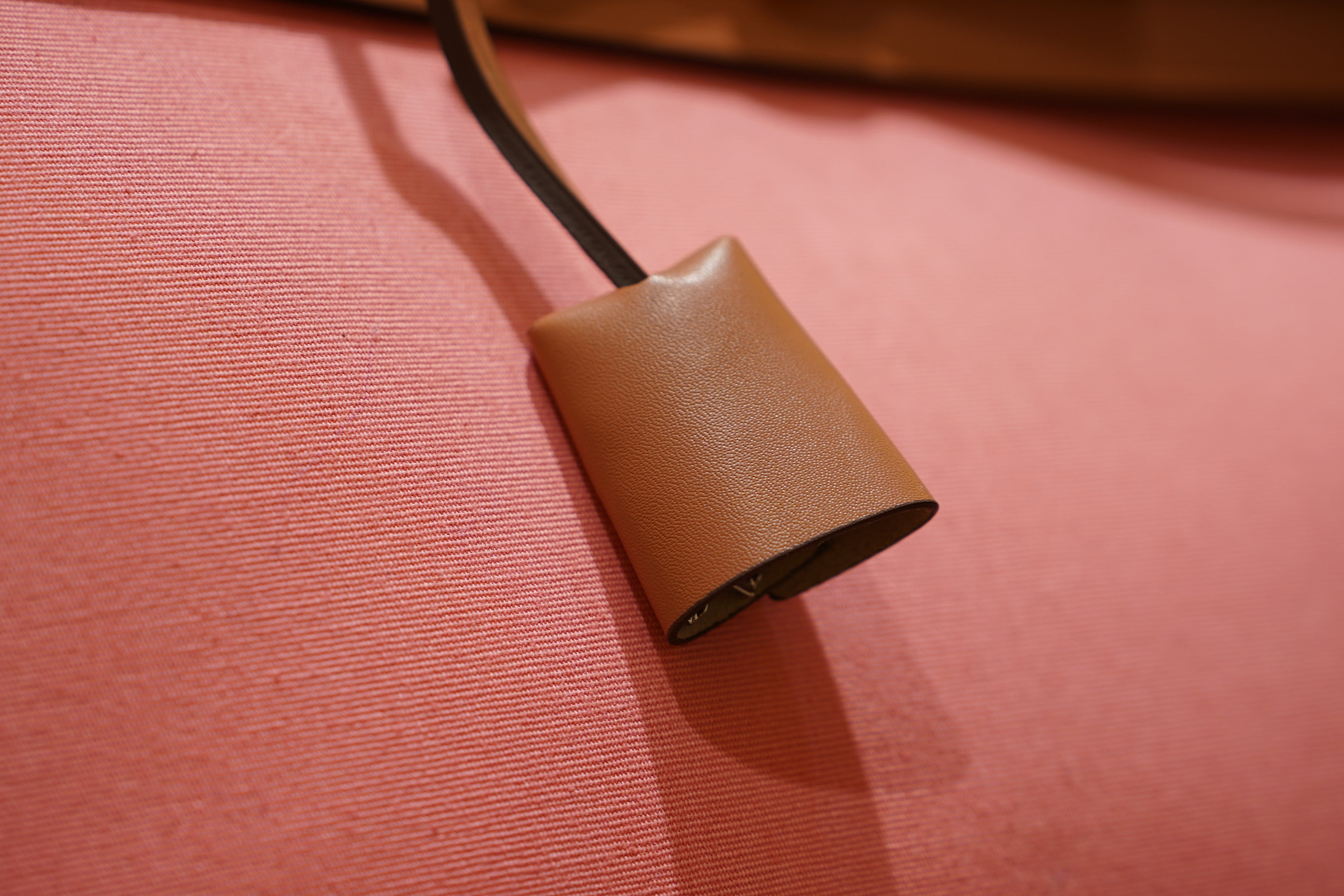 Hermes | Herbag Medium – Canvas – Pink and Tan – Silver Hardware