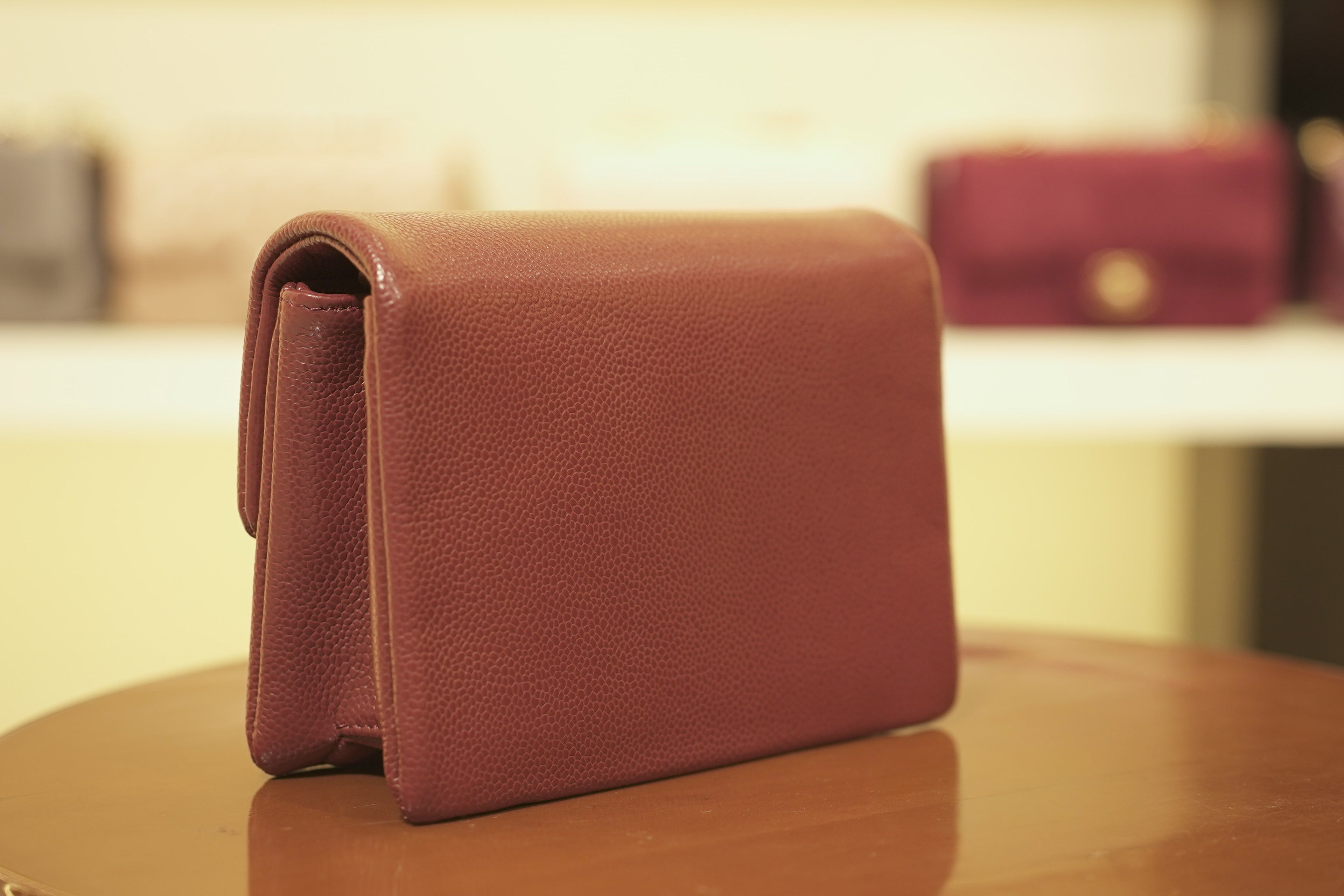 Chanel | Classic Flap Bag – Leather – Burgundy – Gold Hardware