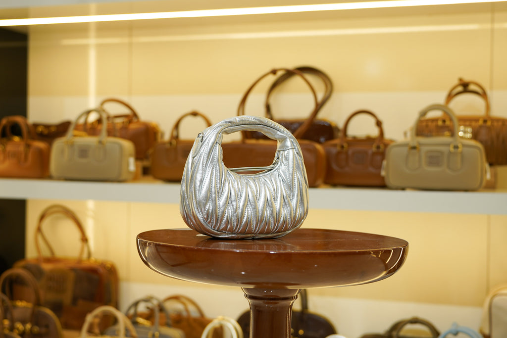 Miu Miu | Wander-Matelasse (Small) – Nappa Leather – Silver – Silver Hardware