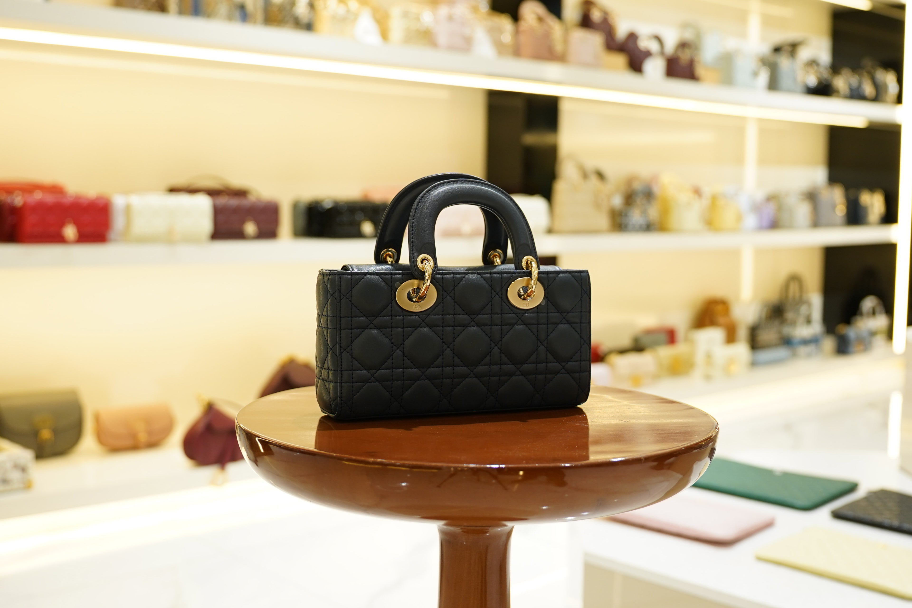 Dior | D-Joy Bag – Lambskin – Black – Gold Hardware