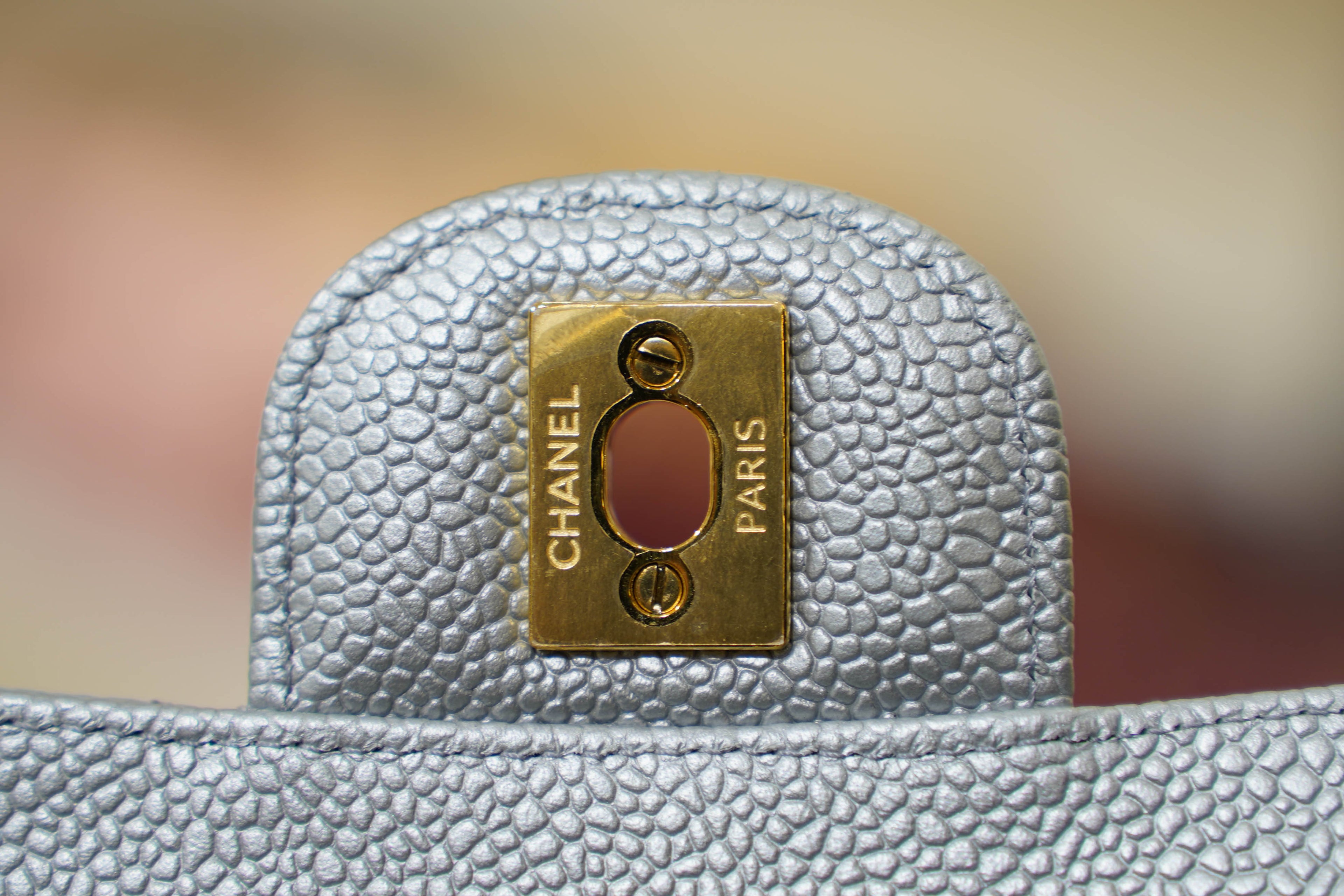 Chanel | Classic Flap Bag – Medium – Leather – Silver – Gold Hardware