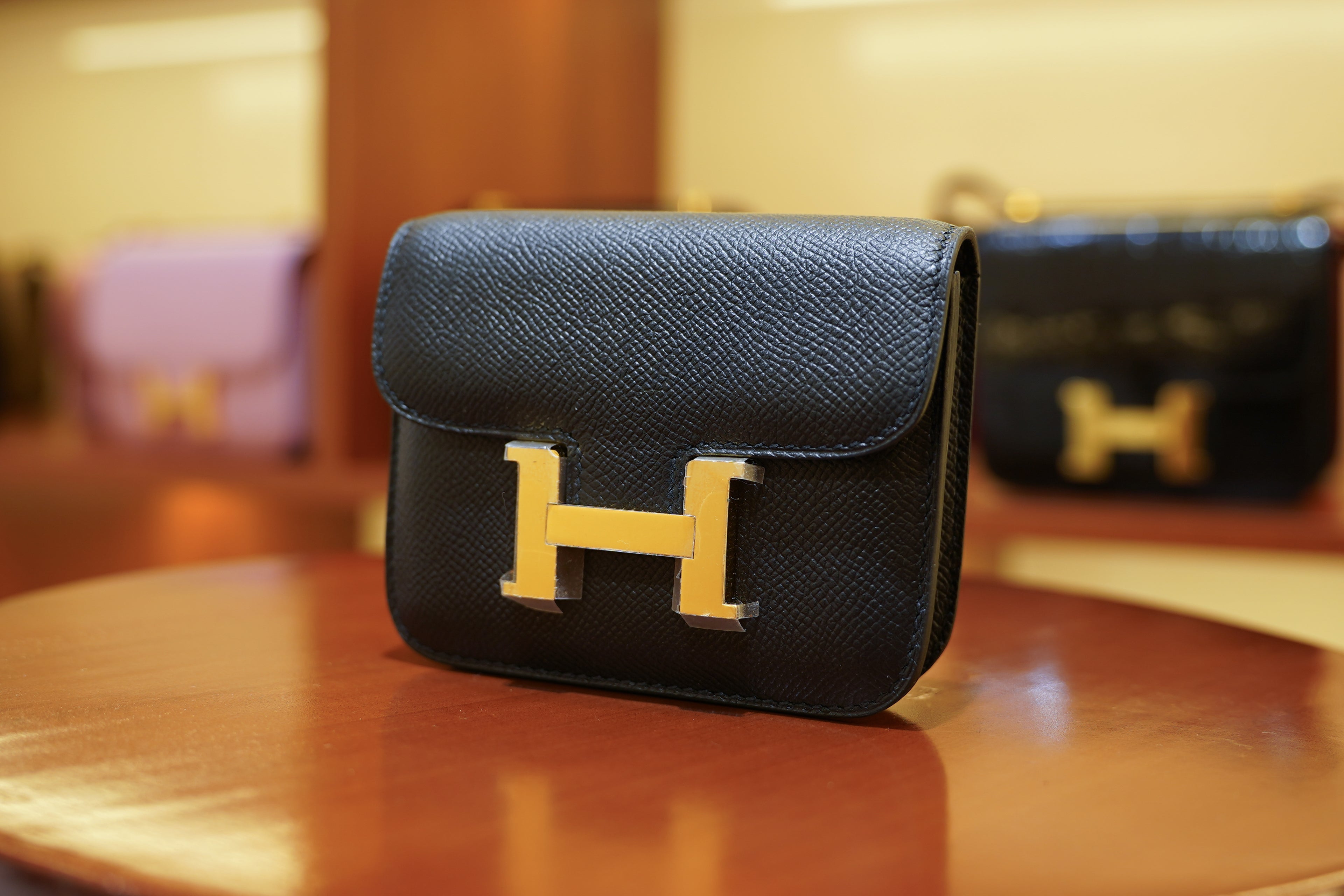 Hermes | Constance Slim Wallet – Epsom – Black – Gold Hardware