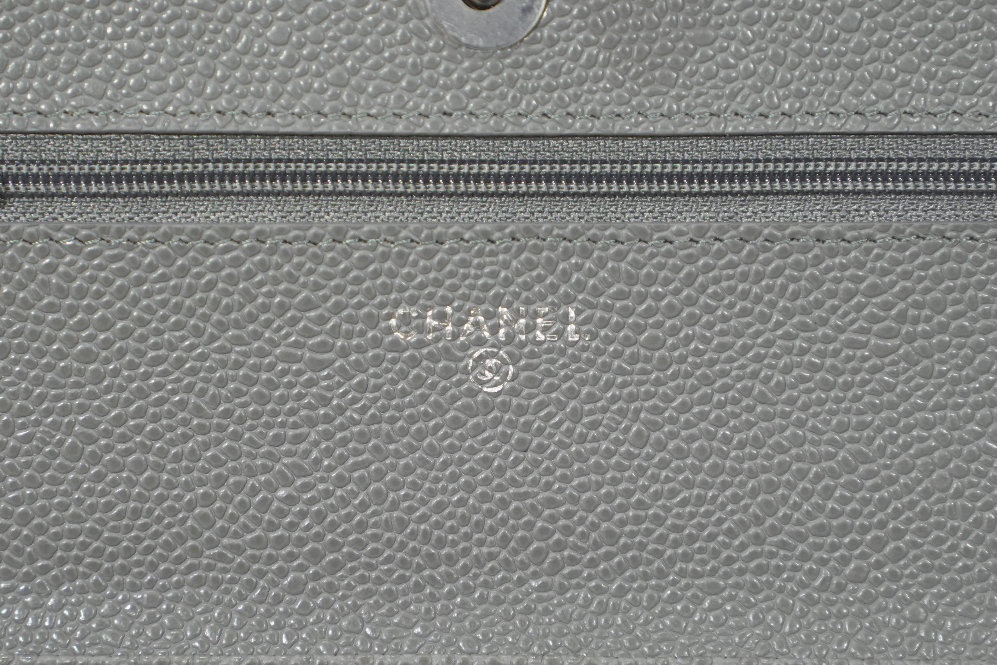 Chanel | Wallet on Chain – Caviar – Grey – Gold Hardware