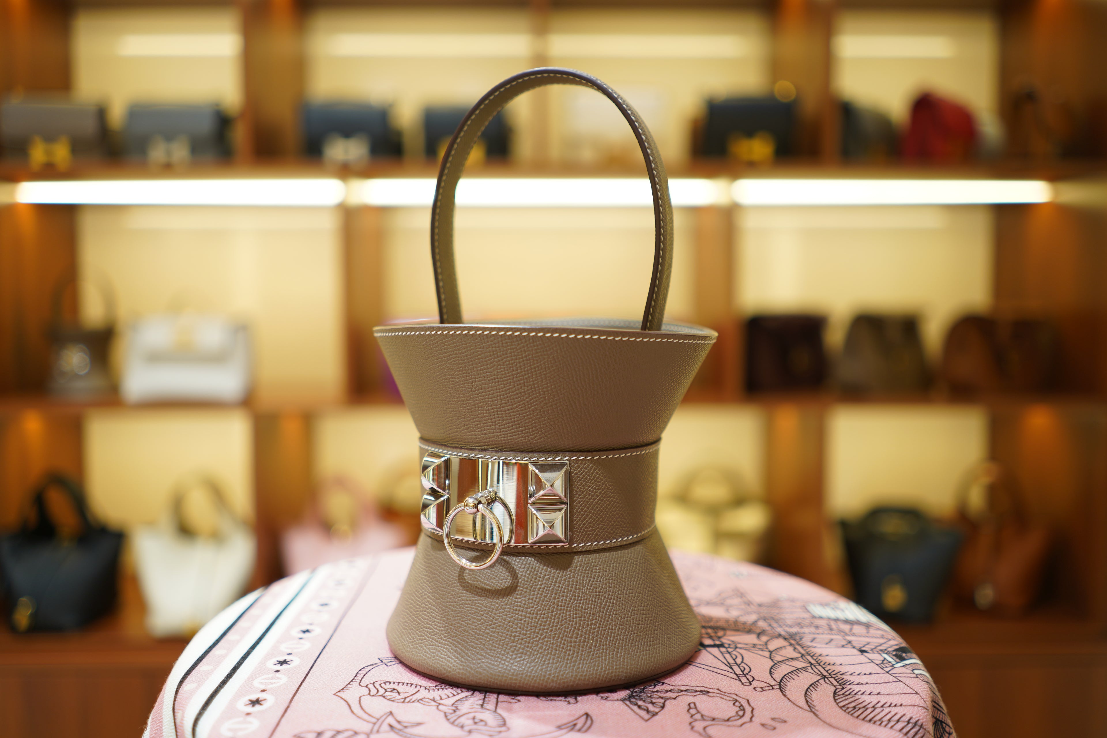 Hermes | Mini Medor – Togo – Beige – Silver Hardware