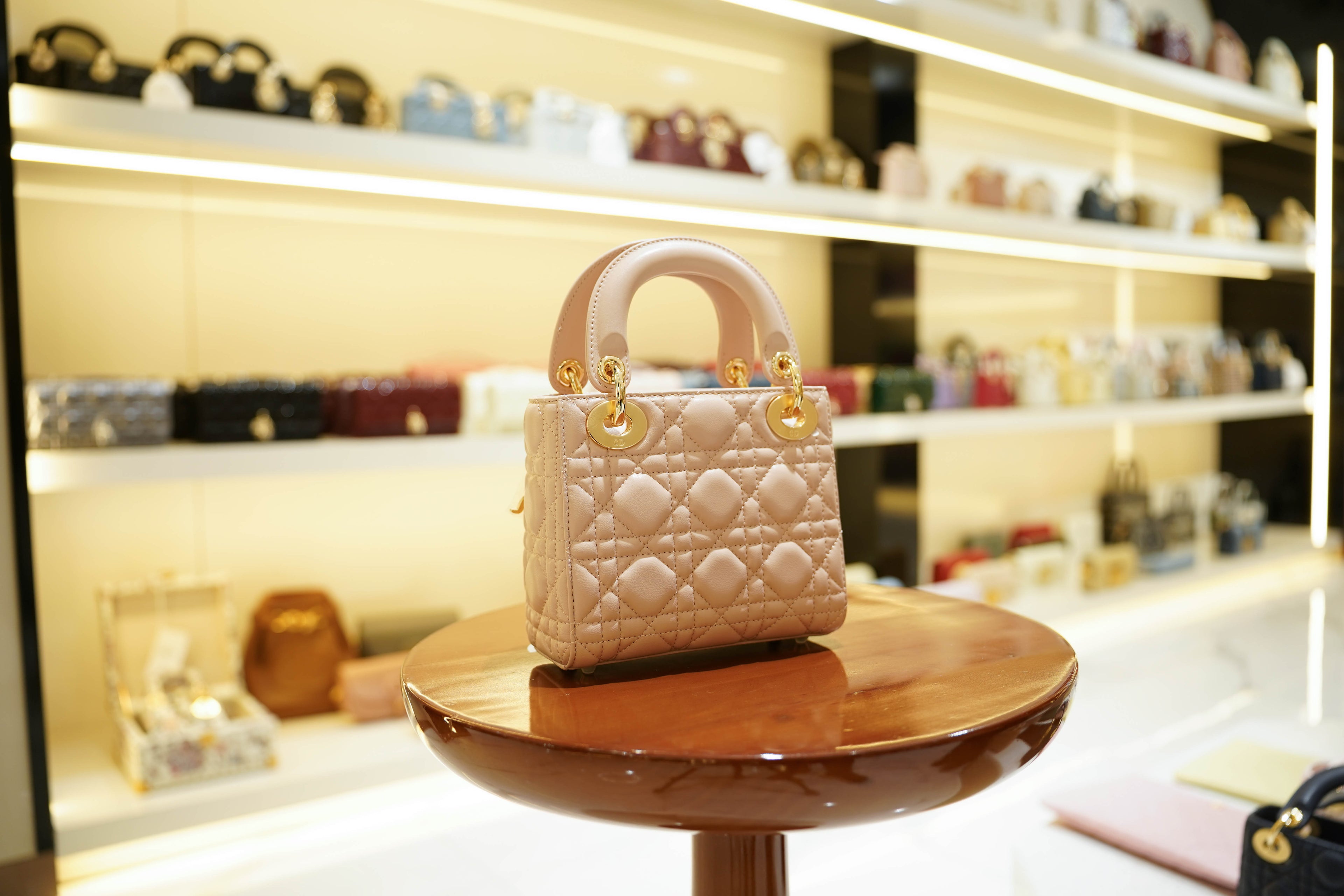 Dior | Lady Dior (Small) – Lambskin – Rose Poudre – Gold Hardware