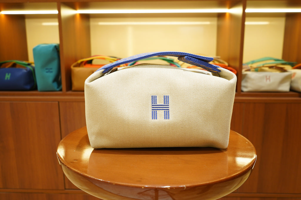 Hermes | Bride a Brac Large – Canvas – Beige – Blue Hardware