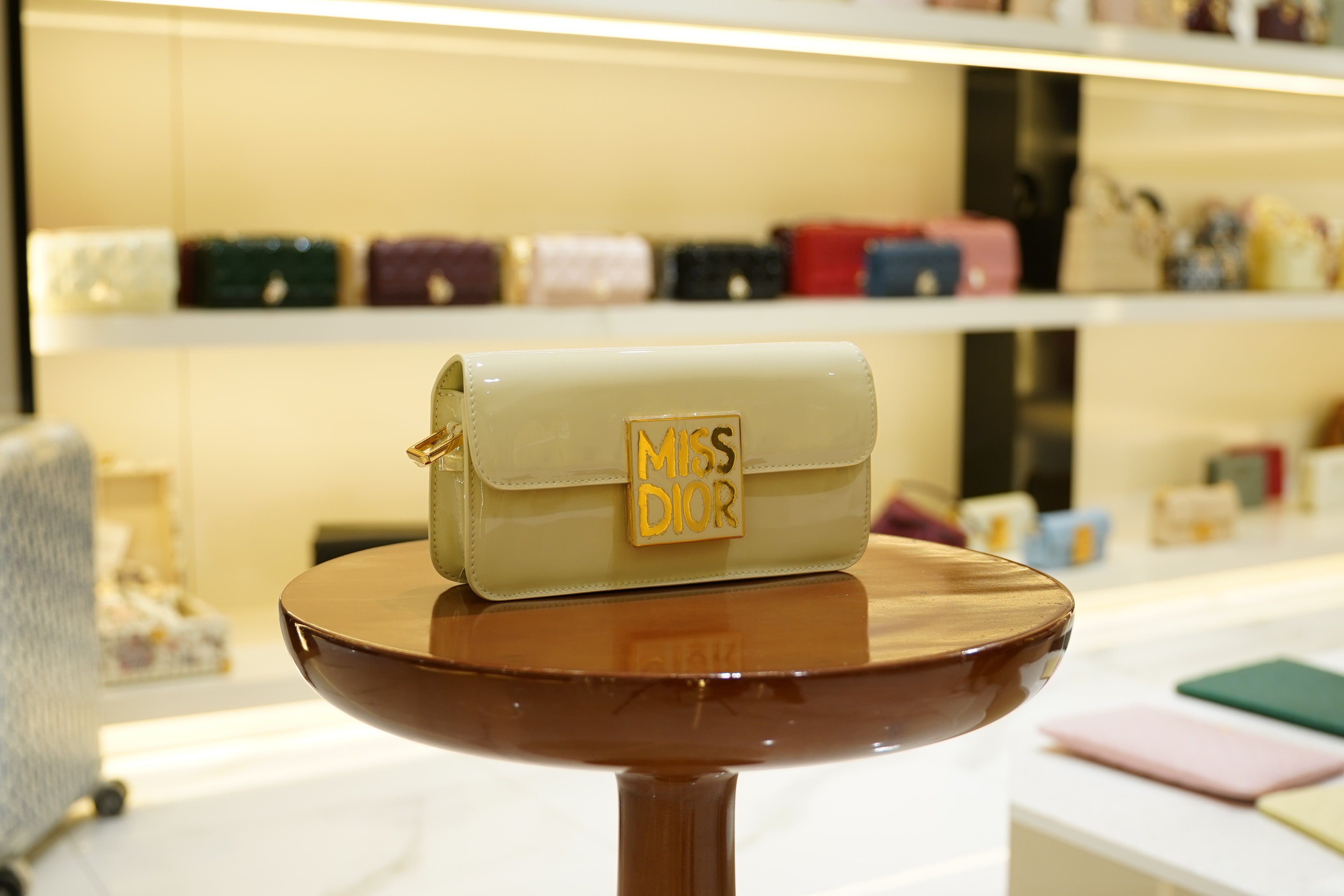 Dior | Miss Dior – Patent Leather – Light Green – Gold Hardware