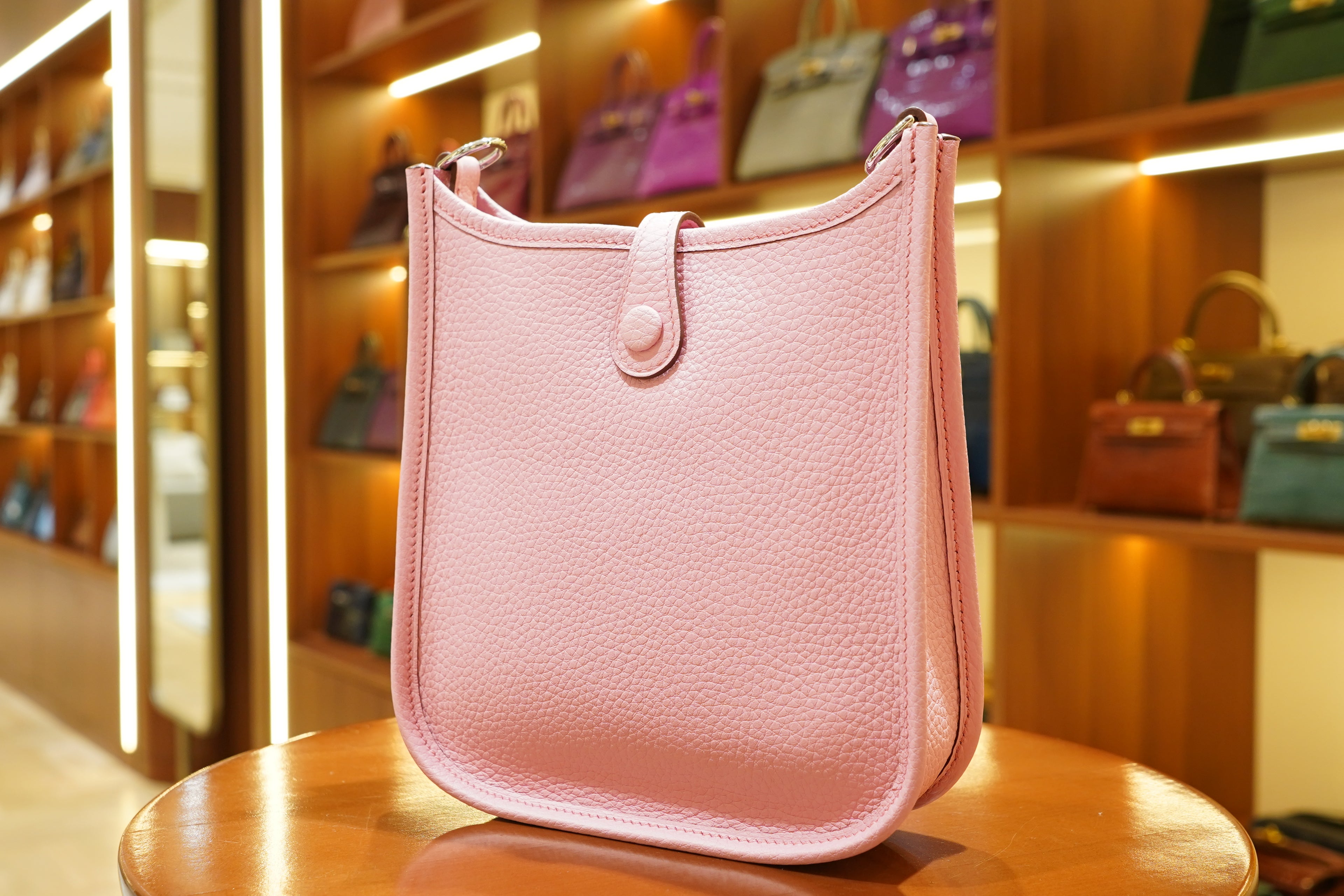 Hermes | Evelyne Small – Epsom – Pink – Silver Hardware