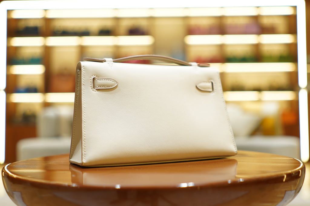 Hermes | Kelly Pochette – Epsom – Cream – Gold Hardware