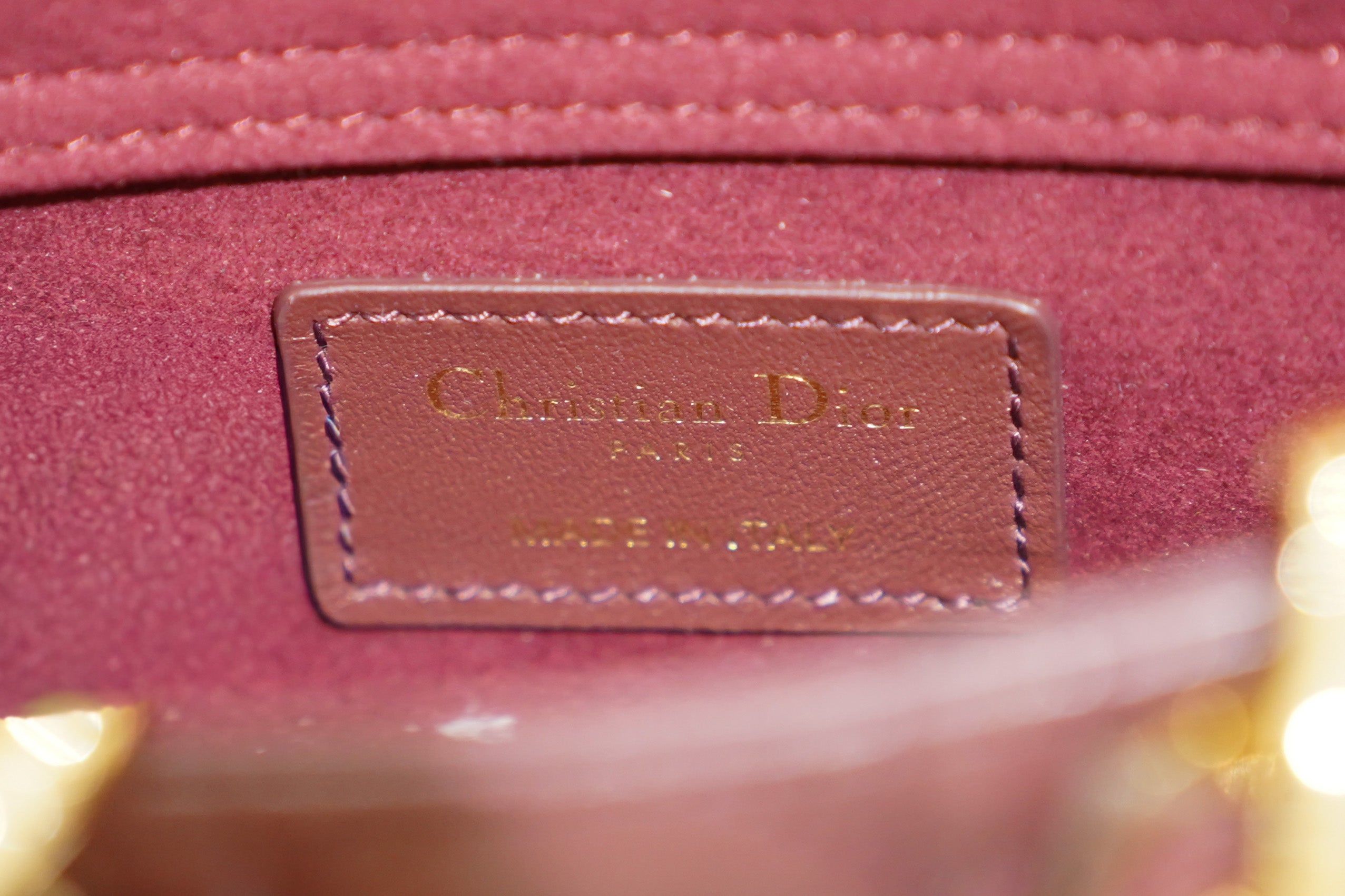 Dior | D-Joy Bag – Leather – Burgundy – Gold Hardware