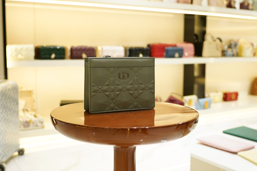 Dior | Dior-Caro – Leather – Olive Green – Gold Hardware