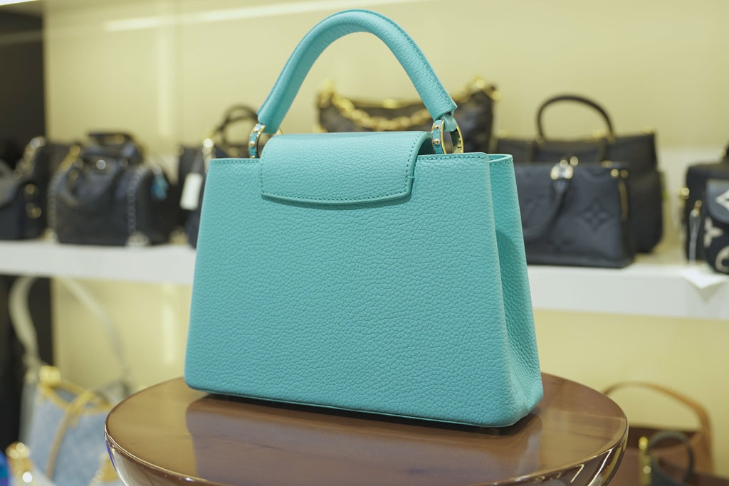 Louis Vuitton | Capucines – Leather – Blue – Gold Hardware