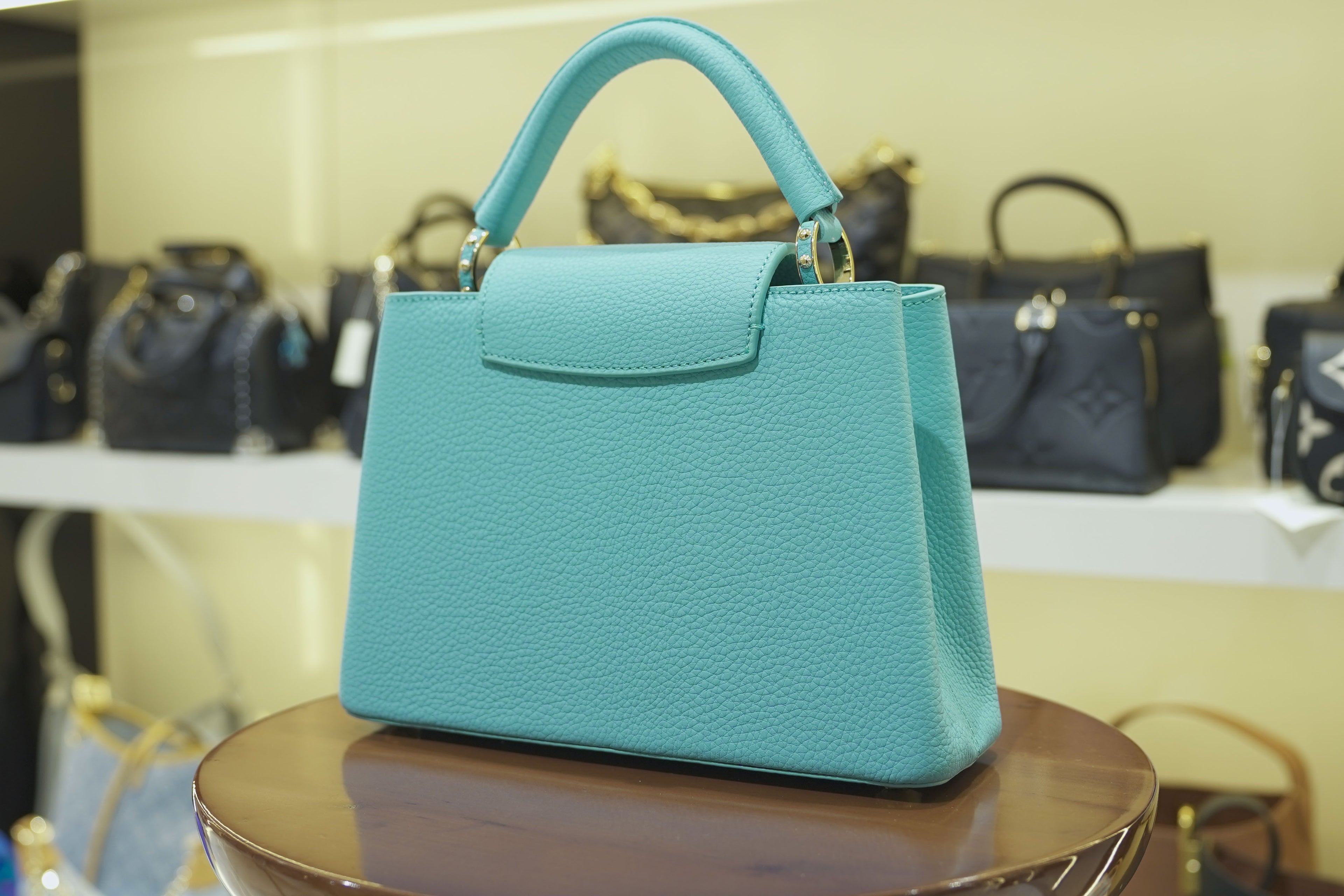 Louis Vuitton | Capucines – Leather – Blue – Gold Hardware