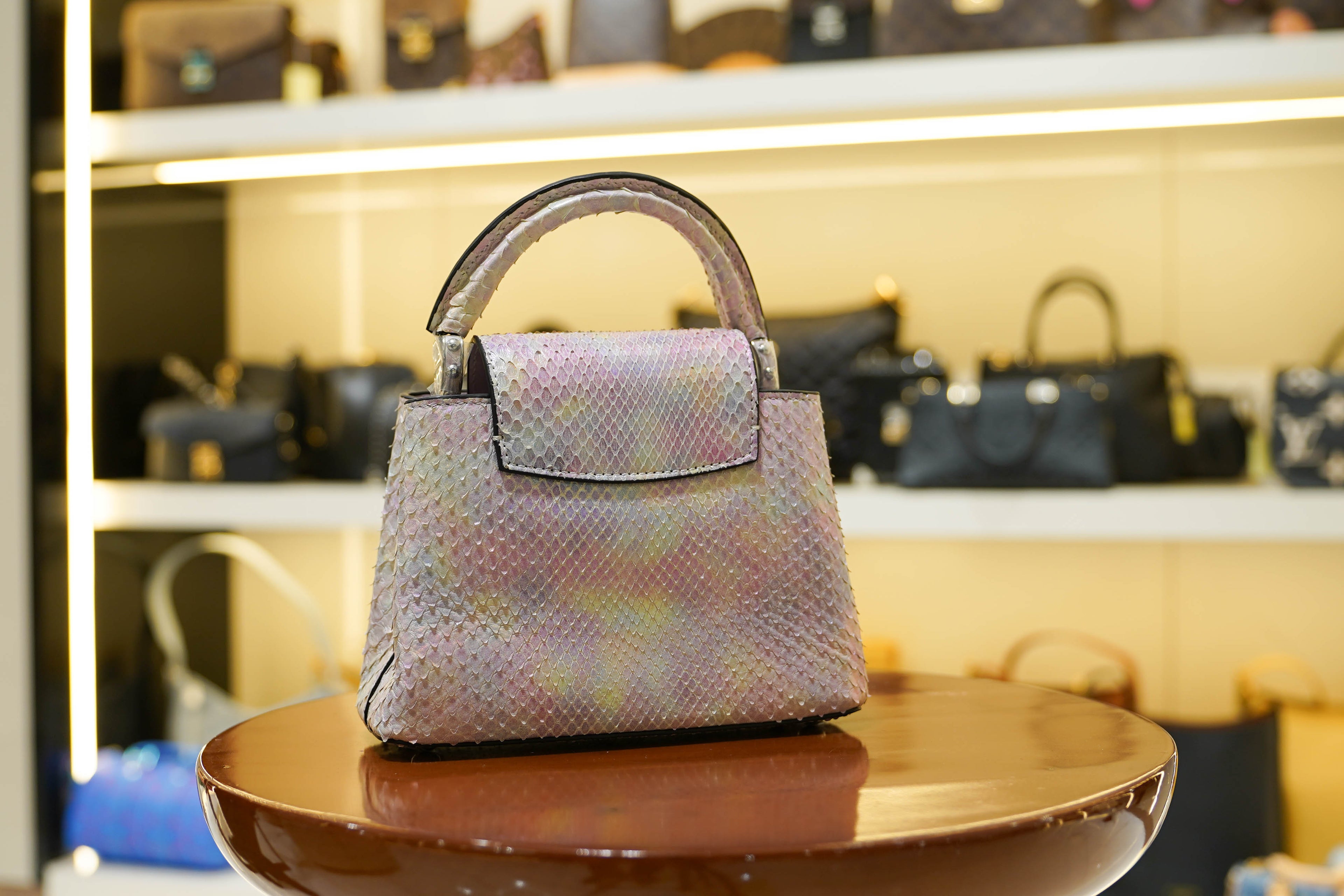 Louis Vuitton | Capucines Medium – Python – Multicolor – Silver Hardware