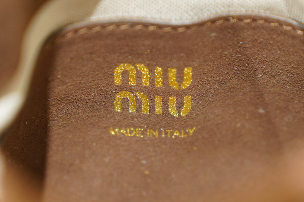 Miu Miu | Bucket Bag – Suede – Brown – Gold Hardware