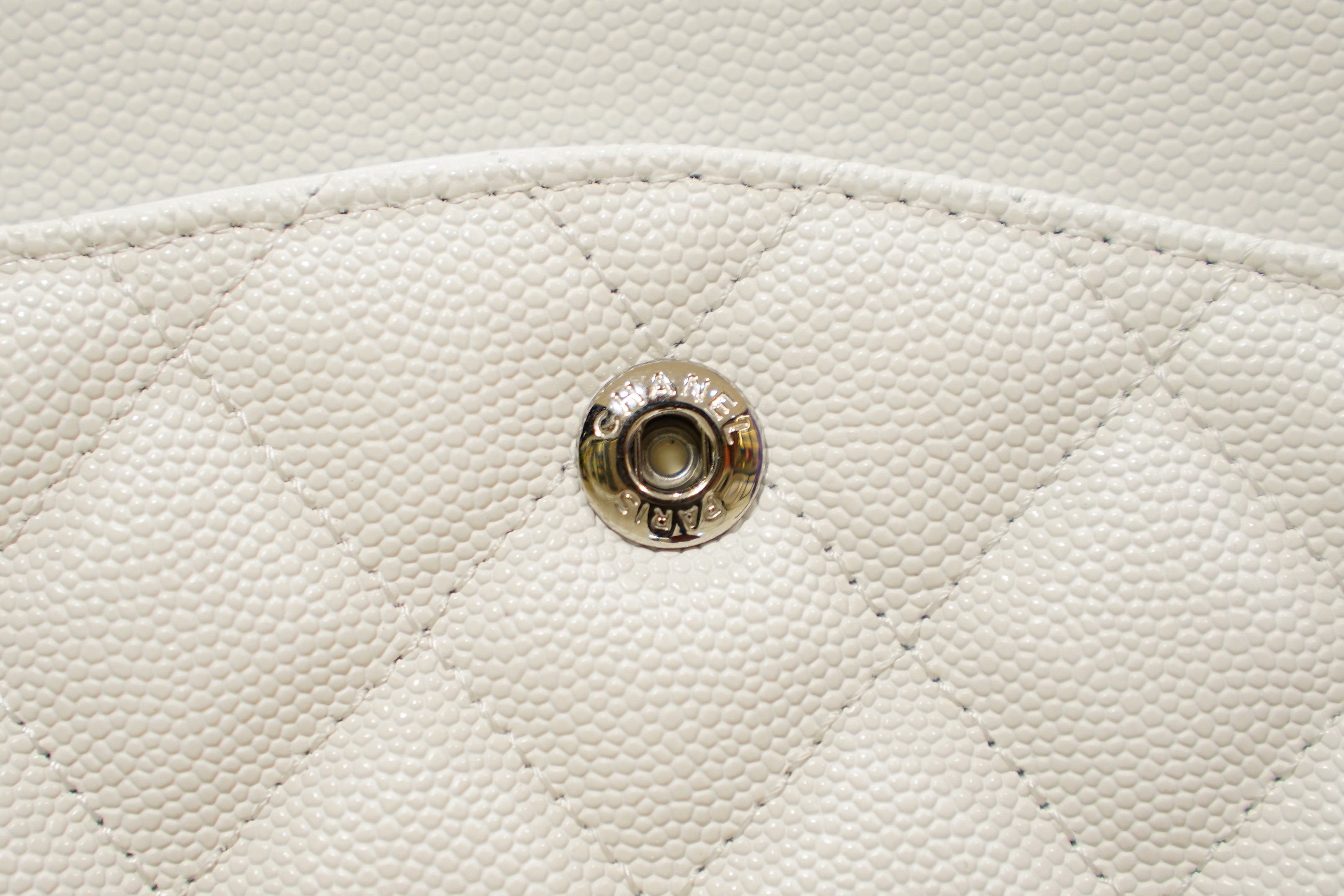 Chanel | Classic Flap Bag – Medium – Leather – White – Silver Hardware