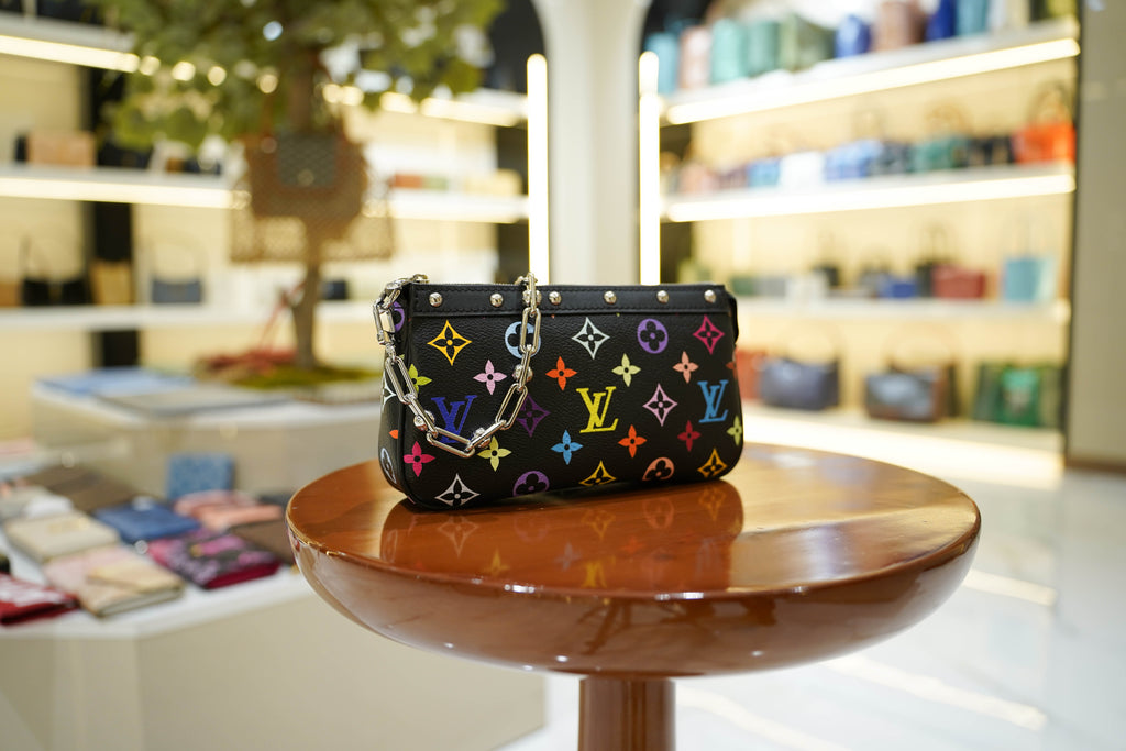 Louis Vuitton | Mini Pochette Accessoires – Canvas – Black Multicolor – Silver Hardware