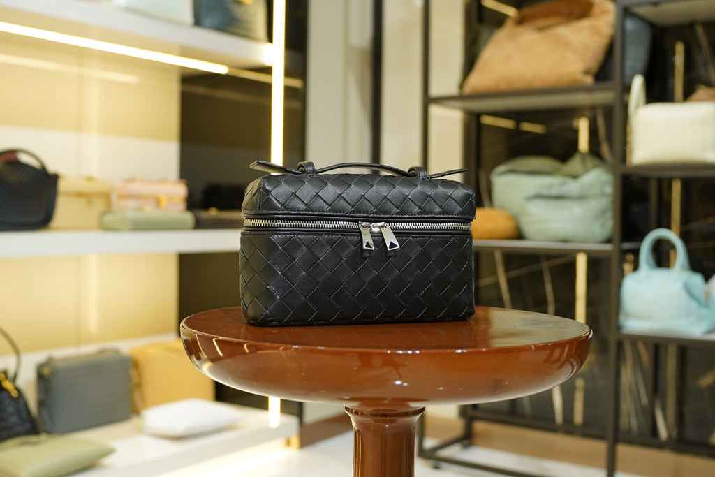 Bottega Veneta | Bang-Bang – Intrecciato – Black – Silver Hardware