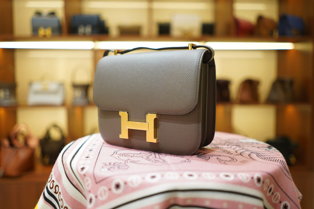 Hermes | Constance – Epsom – Grey – Gold Hardware