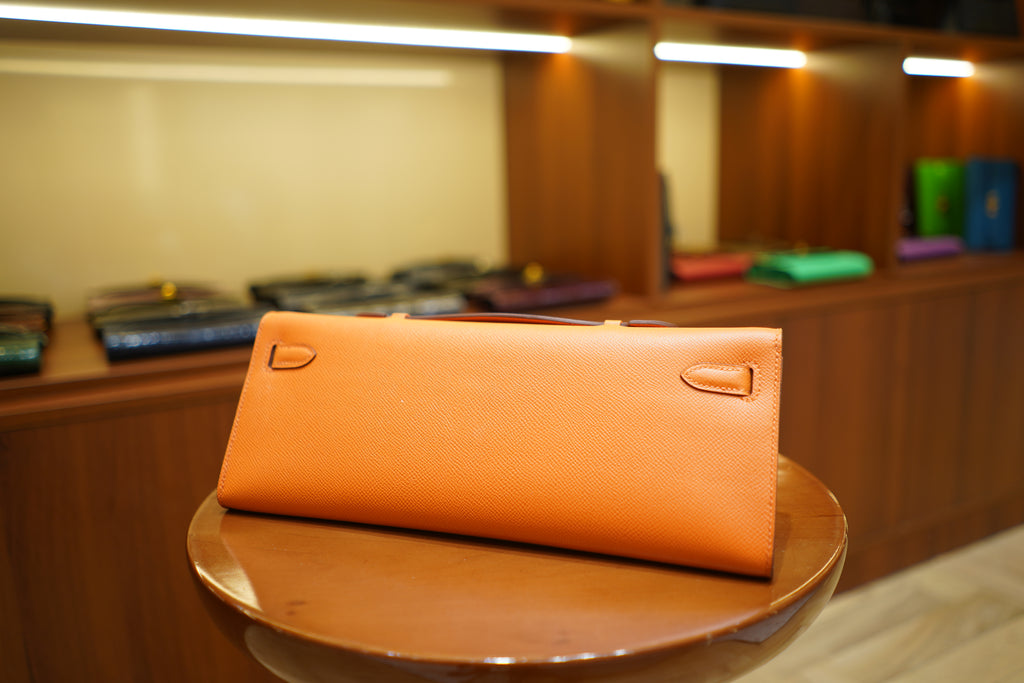 Hermes | Kelly Cut – Epsom – Orange – Gold Hardware