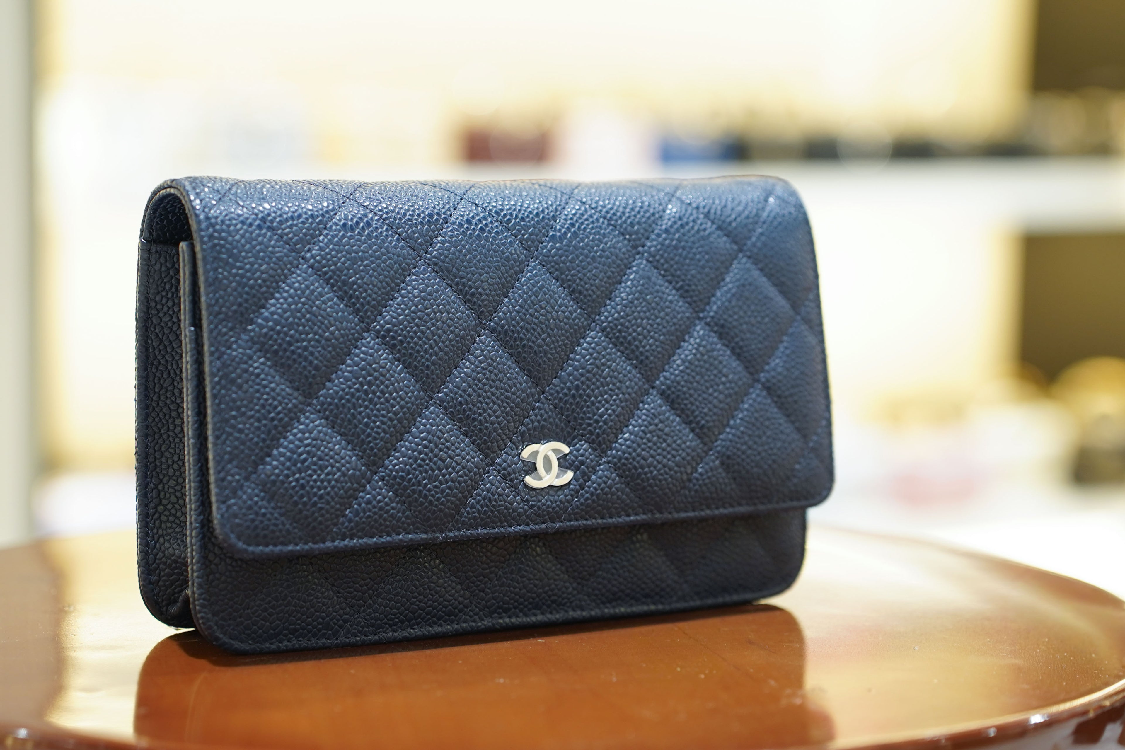 Chanel | Wallet on Chain – Caviar – Navy – Silver Hardware
