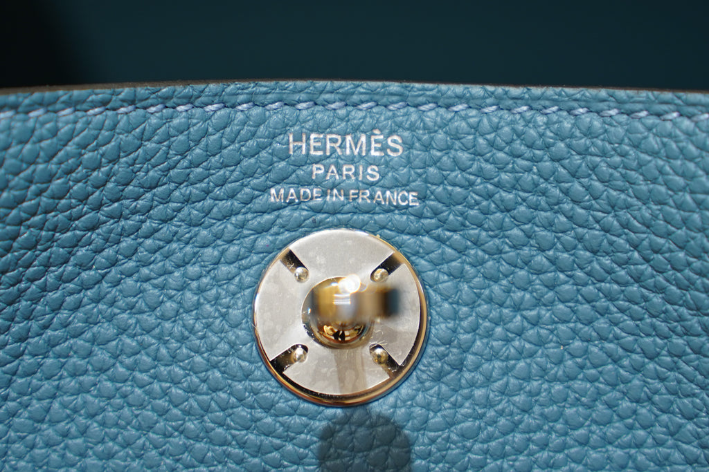 Hermes | Lindy Mini – Togo – Blue – Silver Hardware