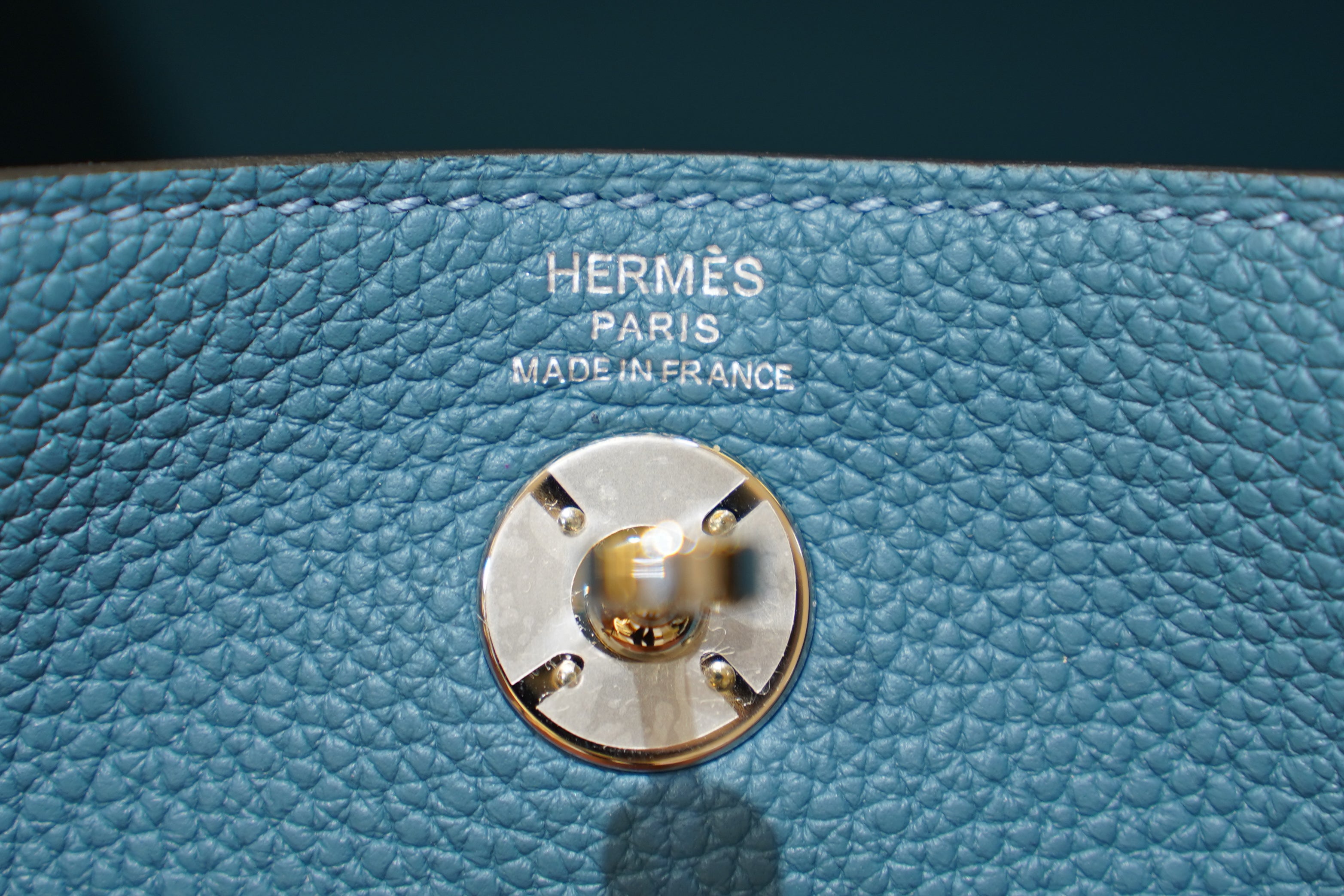 Hermes | Lindy Mini – Togo – Blue – Silver Hardware