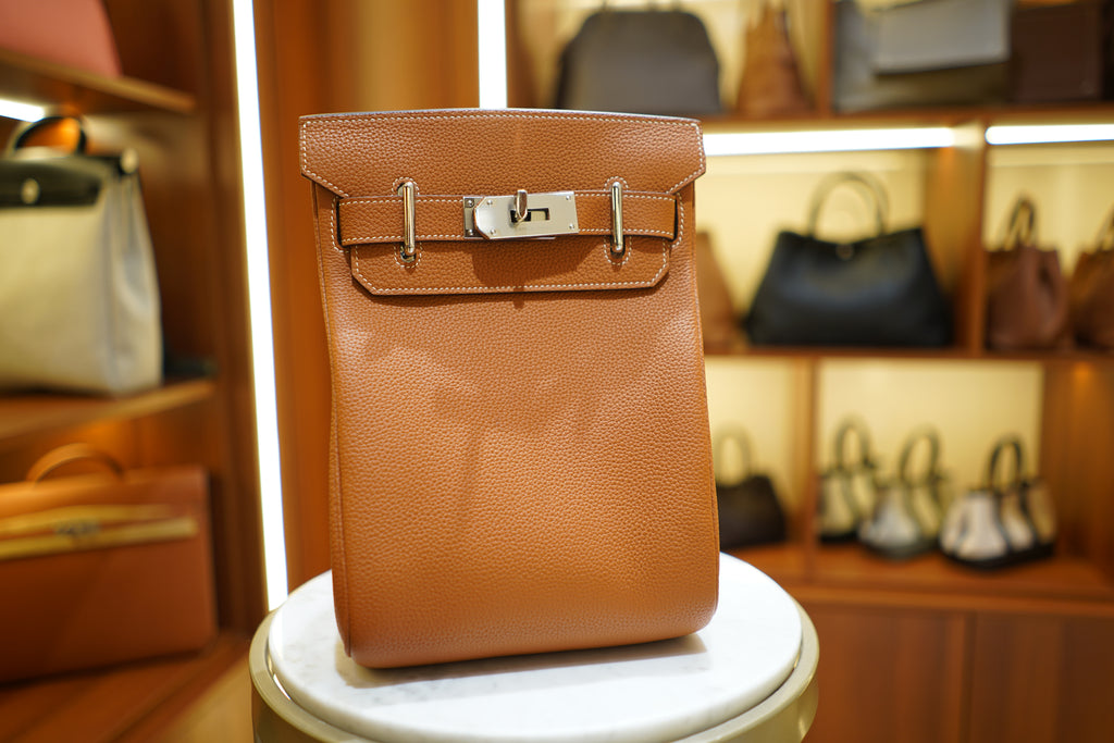 Hermes | Hac a Doc – Togo – Orange – Silver Hardware