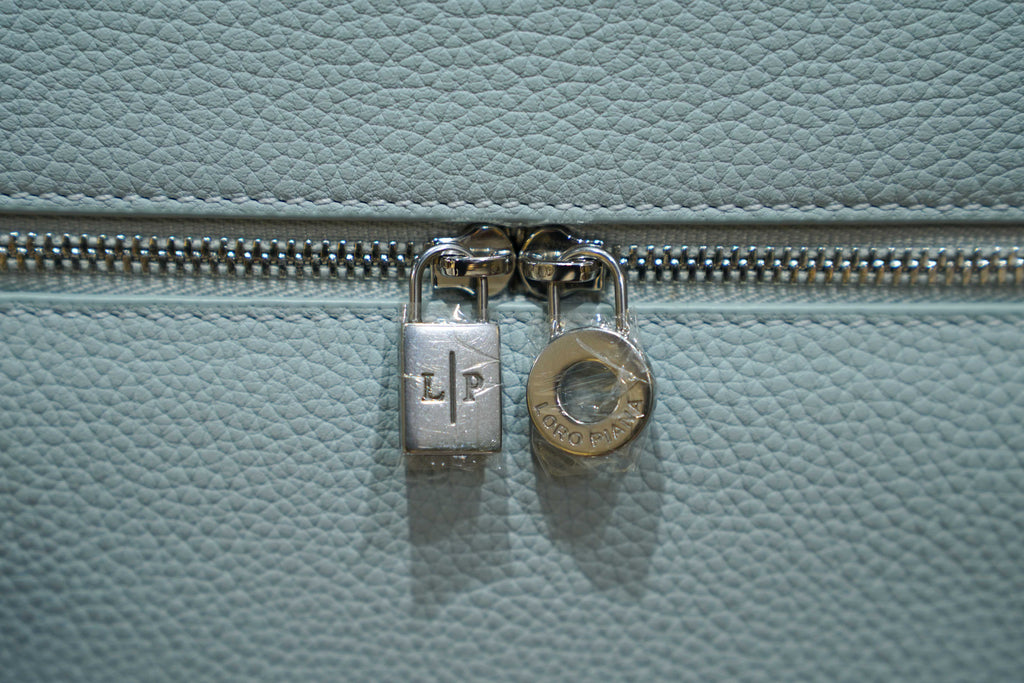 Loro Piana | Extra Bag L27 – Leather – Light Blue – Silver Hardware