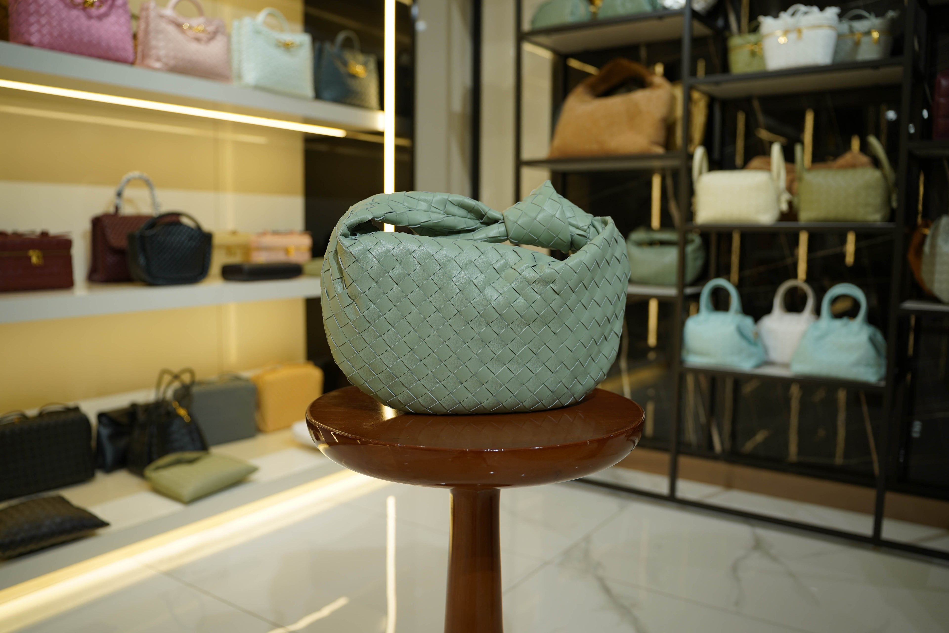 Bottega Veneta | Jodie – Leather – Green – Gold Hardware