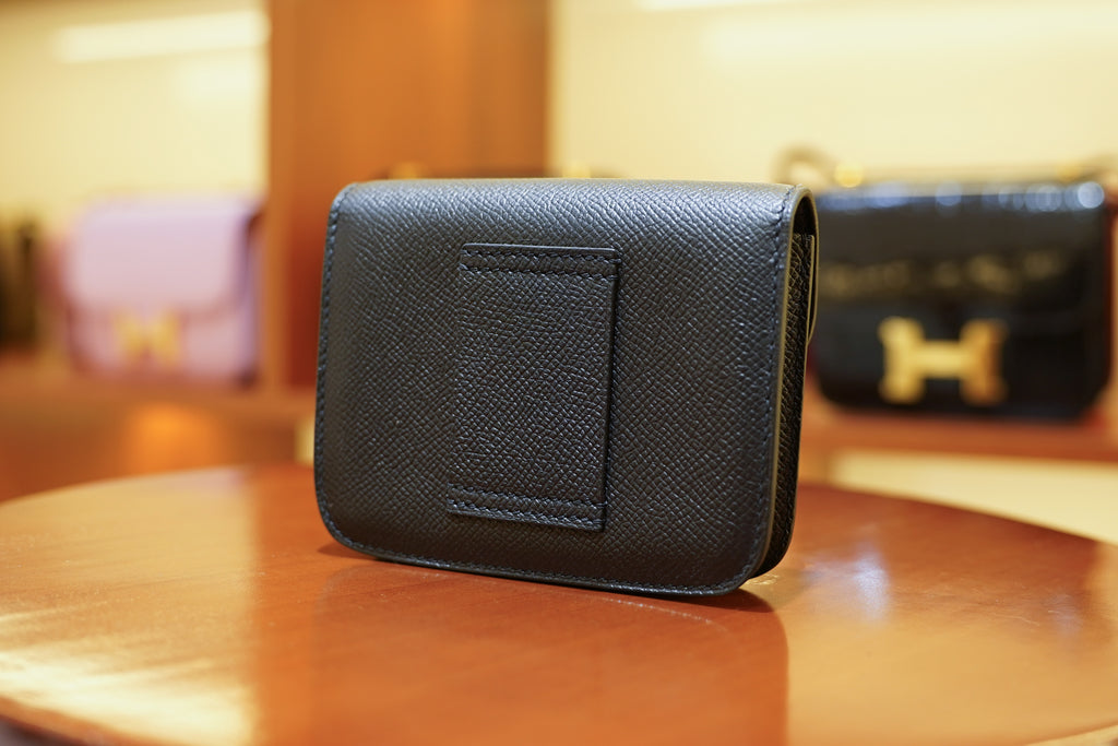 Hermes | Constance Slim Wallet – Epsom – Black – Silver Hardware