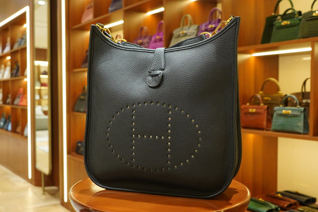 Hermes | Evelyne – Epsom – Black – Gold Hardware