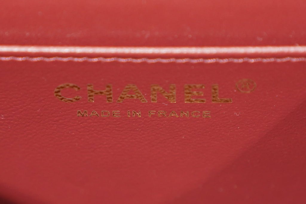 Chanel | Square Mini Flap Bag – Leather – Burgundy – Gold Hardware