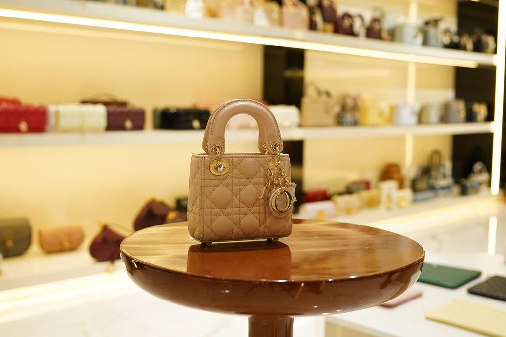 Dior | Lady Dior (Mini) – Lambskin – Rose Poudre – Gold Hardware