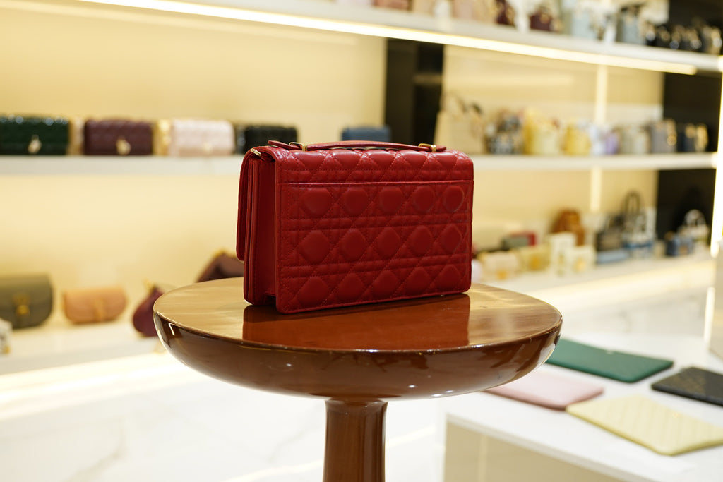 Dior | My Dior Mini Bag – Lambskin – Red – Gold Hardware