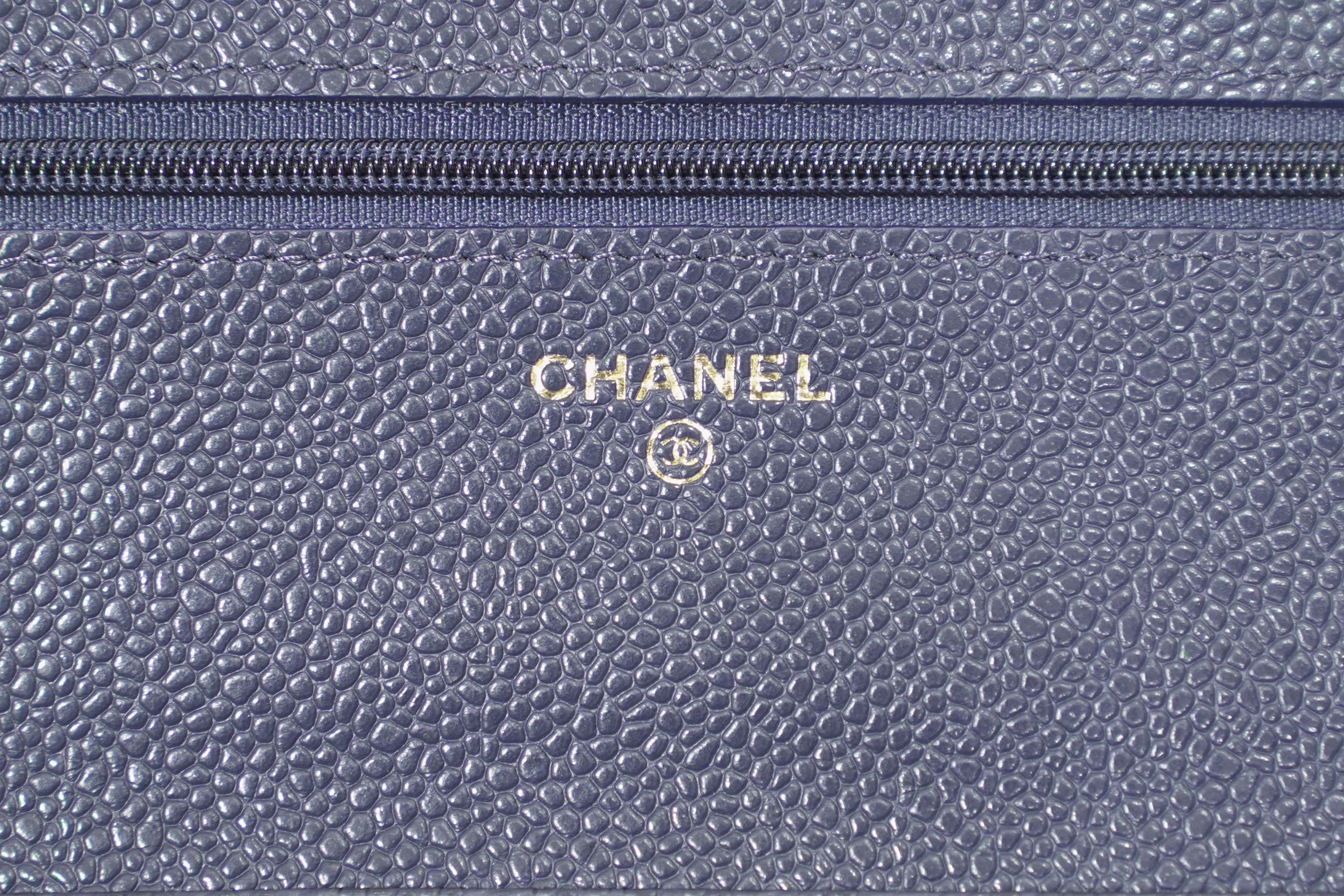 Chanel | Wallet on Chain – Caviar – Navy – Gold Hardware