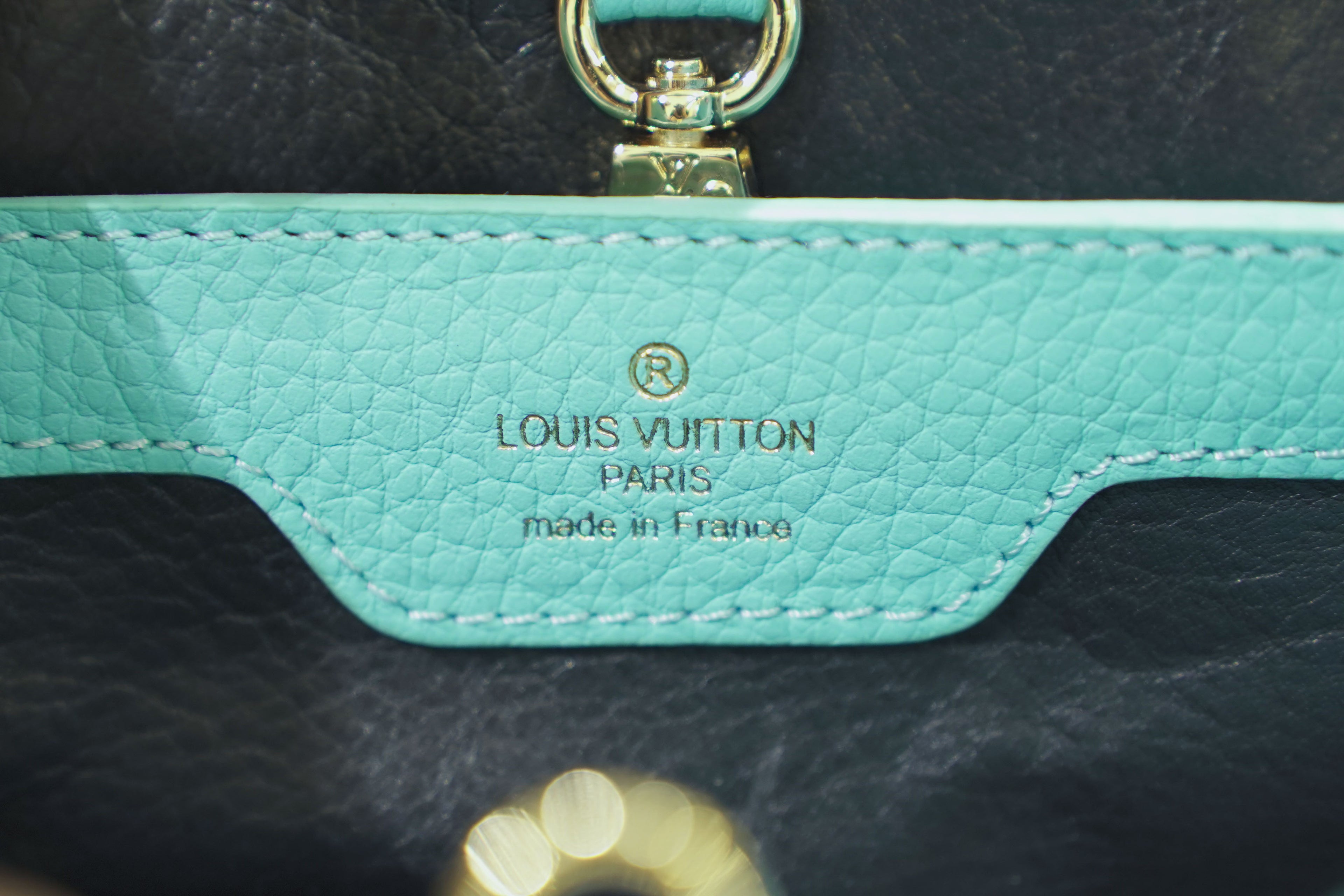Louis Vuitton | Capucines – Leather – Blue – Gold Hardware