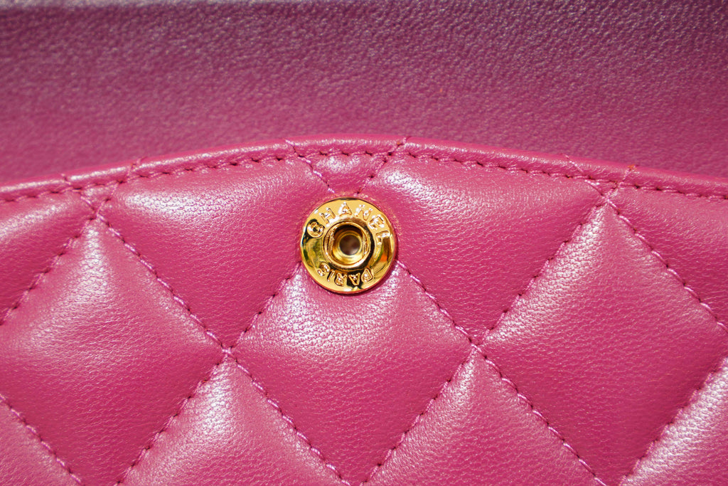 Chanel | Classic Flap Bag – Medium – Leather – Purple – Gold Hardware