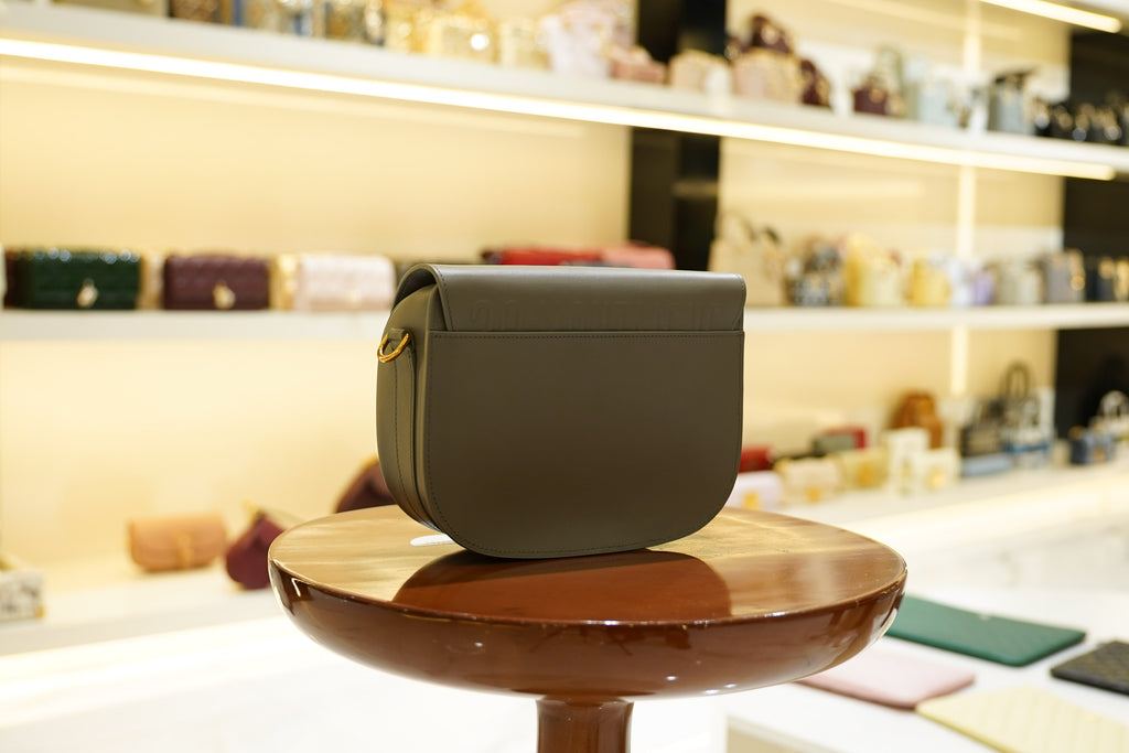 Dior | Bobby – Leather – Grey – Gold Hardware