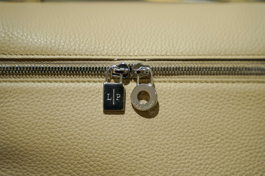 Loro Piana | Extra-Pocket-Backpack – Leather – Beige – Silver Hardware