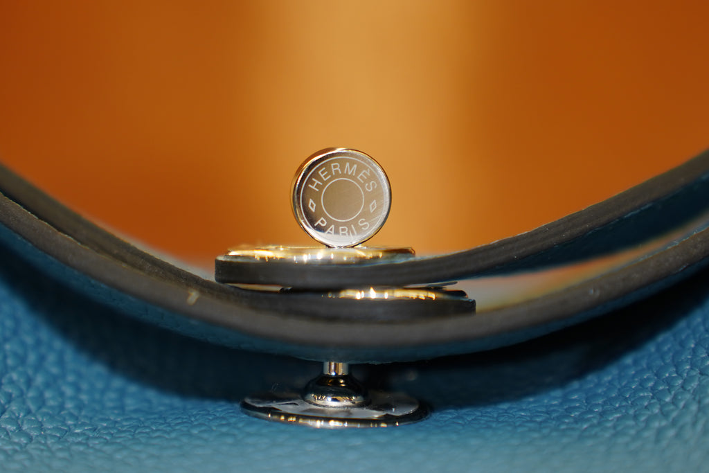 Hermes | Lindy Mini – Togo – Blue – Silver Hardware