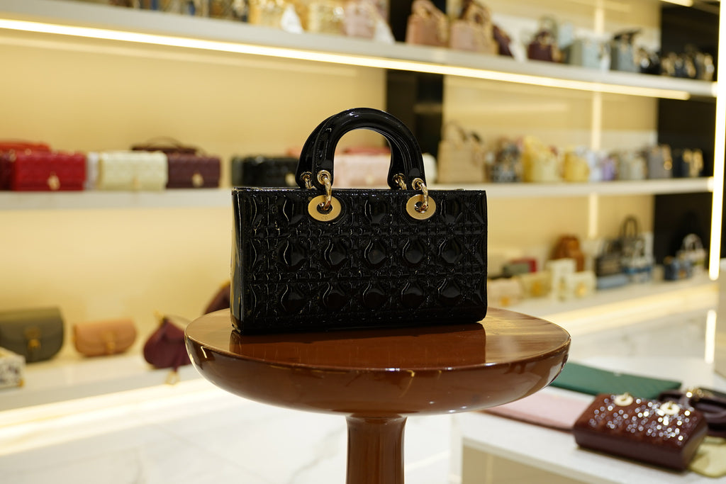 Dior | Сумка D-Joy – Лакированная кожа – Черный – Золотая фурнитура