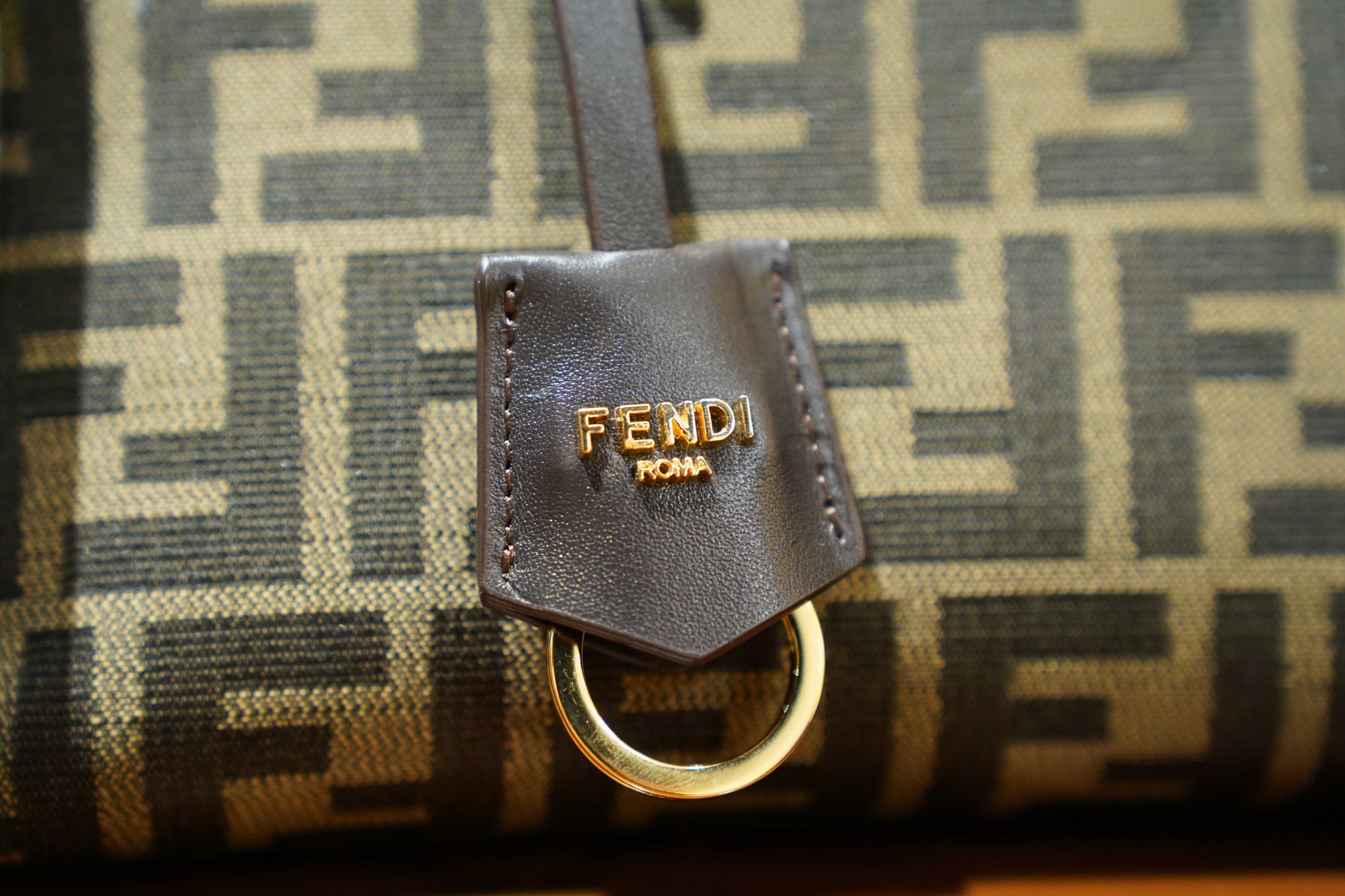Fendi | By The Way Bag – Canvas – Black/Beige – Gold Hardware
