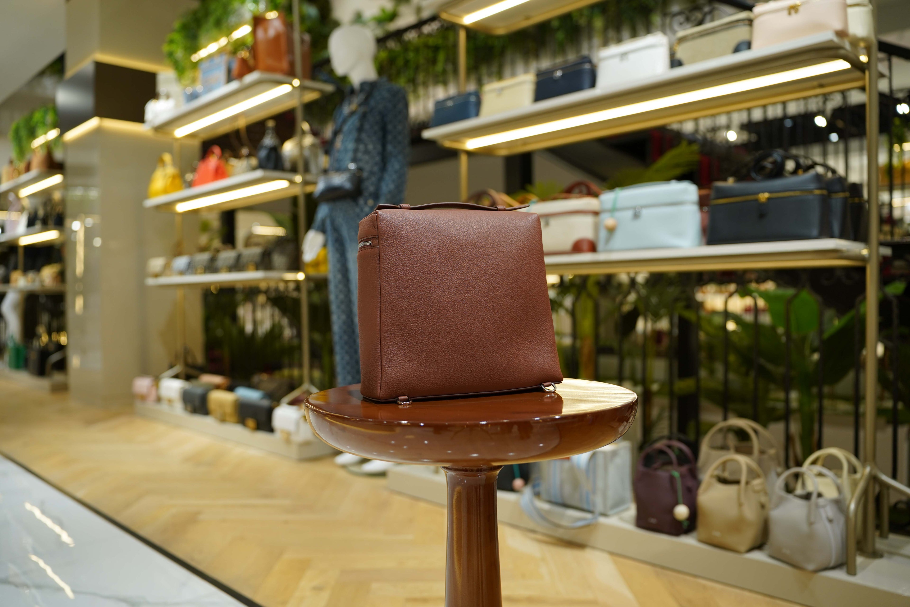 Loro Piana | Extra-Pocket-Backpack-L23.5 – Leather – Brown – Silver Hardware
