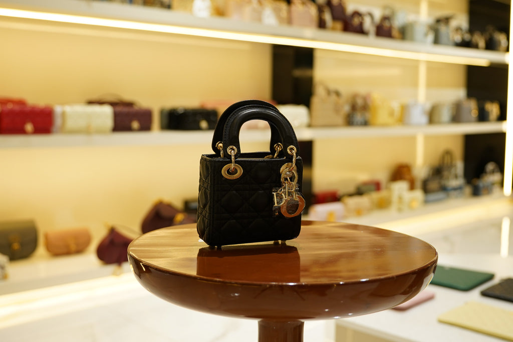 Dior | Lady Dior (Mini) – Lambskin – Black – Gold Hardware