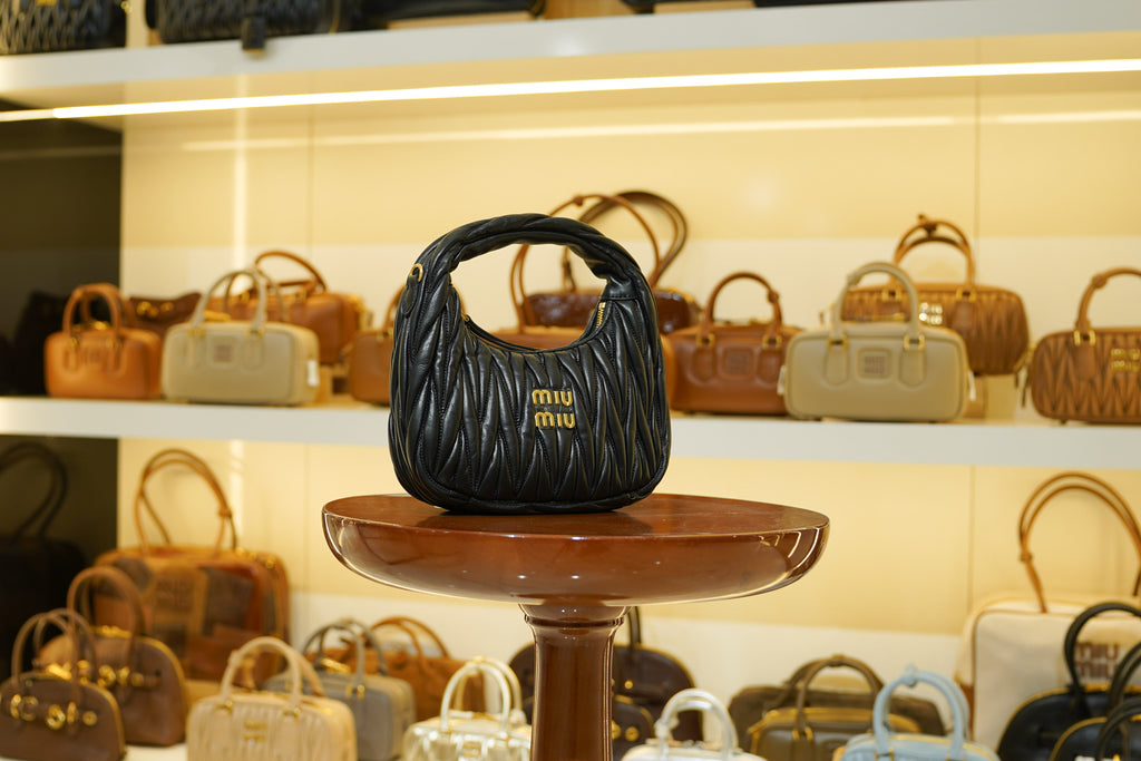 Miu Miu | Wander-Matelasse – Nappa Leather – Black – Gold Hardware