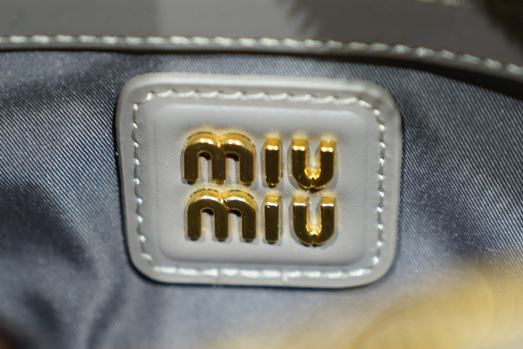 Miu Miu | Arcadie (Medium) – Leather – Grey – Gold Hardware